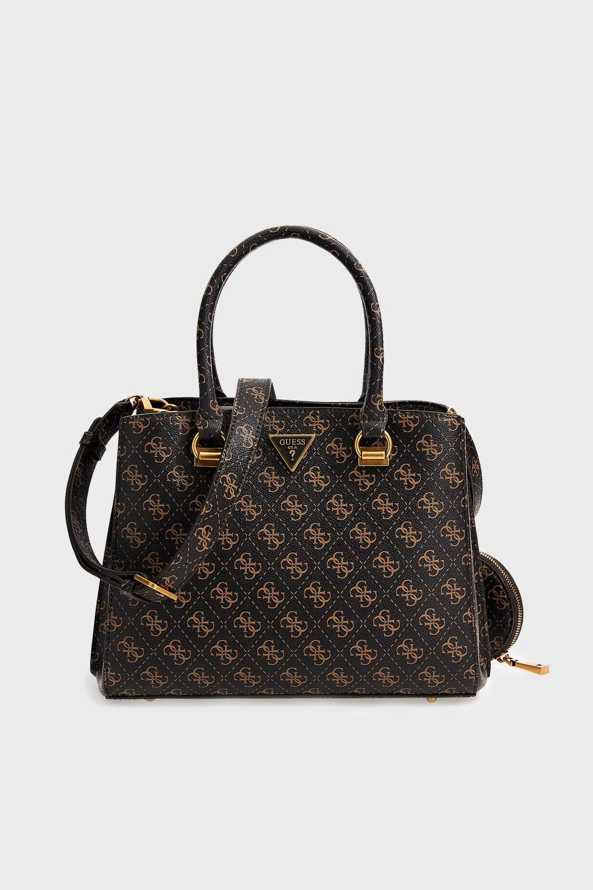 Guess Logolu Çıkarılabilir Uzatma Askılı Alexie Bayan Çanta HWQB8416060 BNL KAHVE - 1