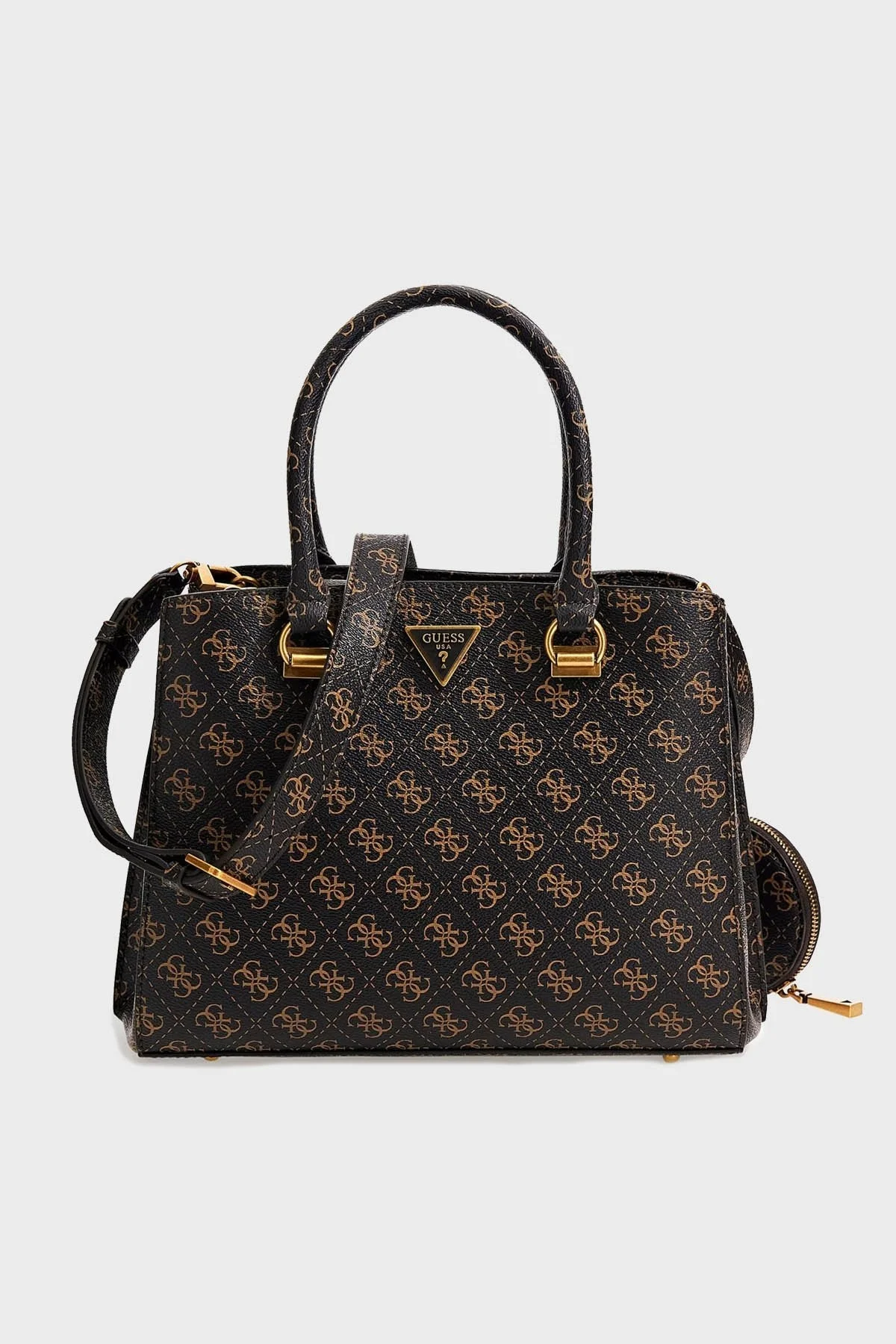 Guess Logolu Çıkarılabilir Uzatma Askılı Alexie Bayan Çanta HWQB8416060 BNL KAHVE - 6