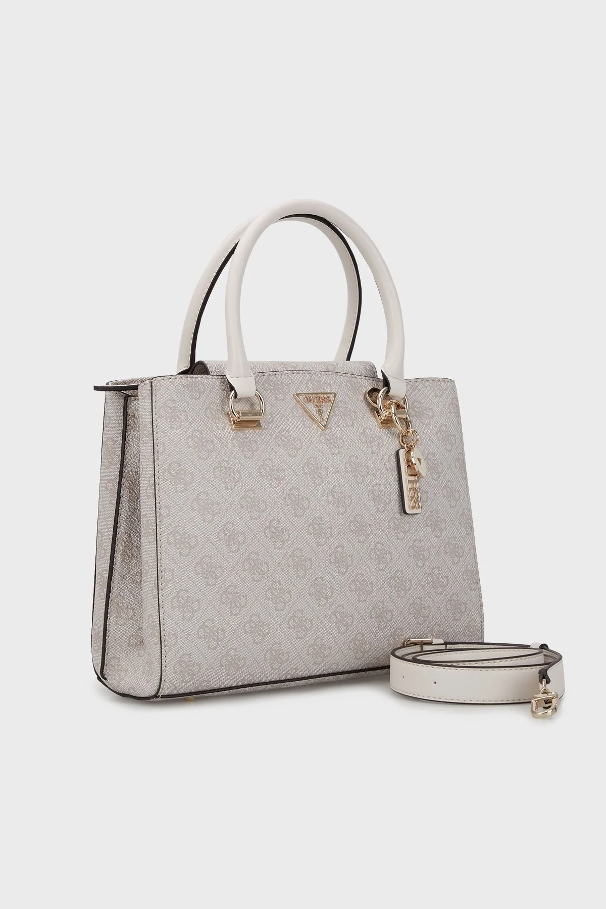 Guess Logolu Çıkarılabilir Uzatma Askılı Noelle Bayan Çanta HWBD7879060 DVL EKRU - 5