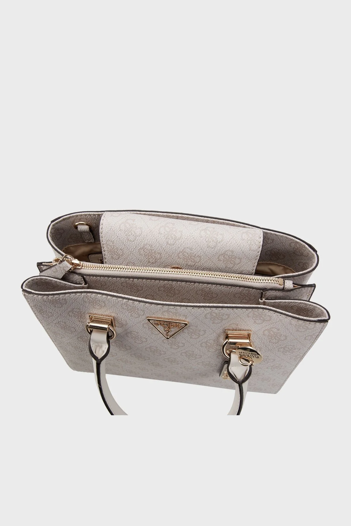 Guess Logolu Çıkarılabilir Uzatma Askılı Noelle Bayan Çanta HWBD7879060 DVL EKRU - 6