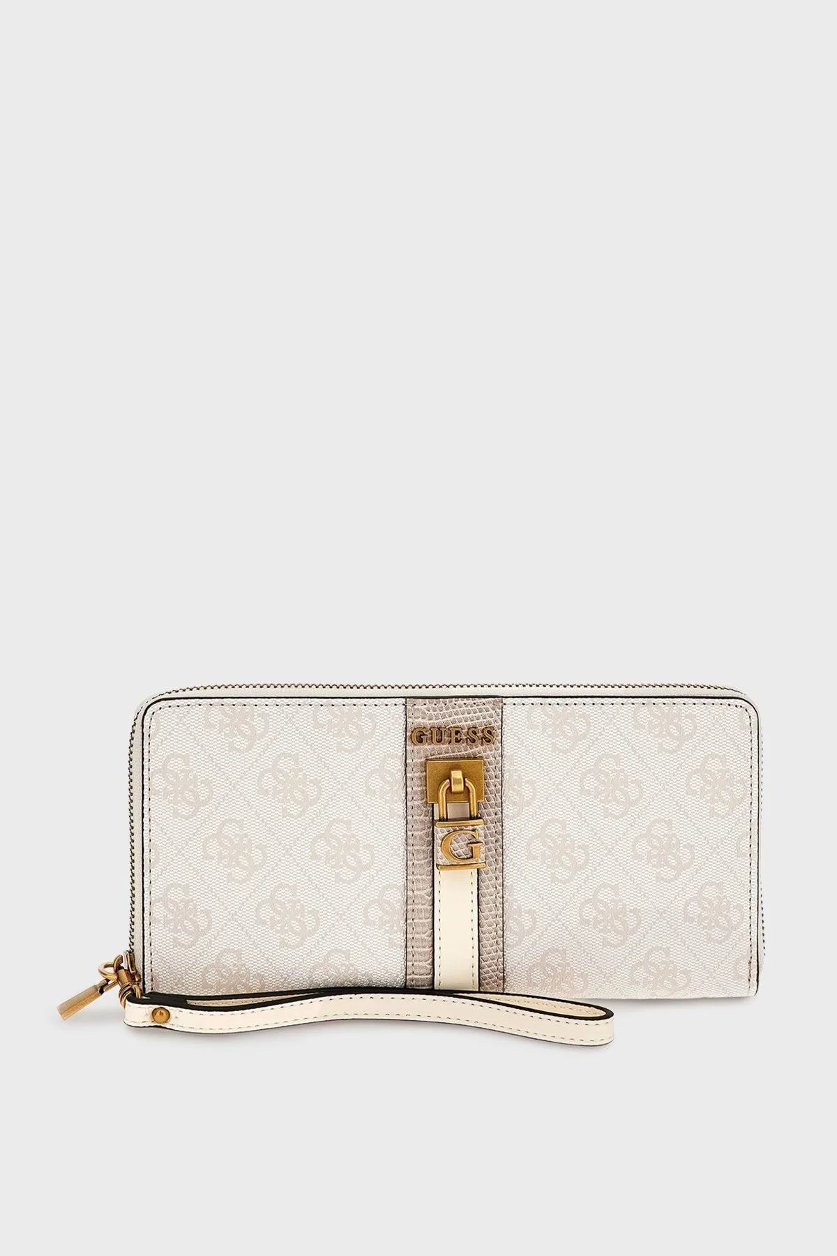Guess Logolu Çok Bölmeli Büyük Boy Ginevra Bayan Cüzdan SWSB8675630 STL EKRU - 1