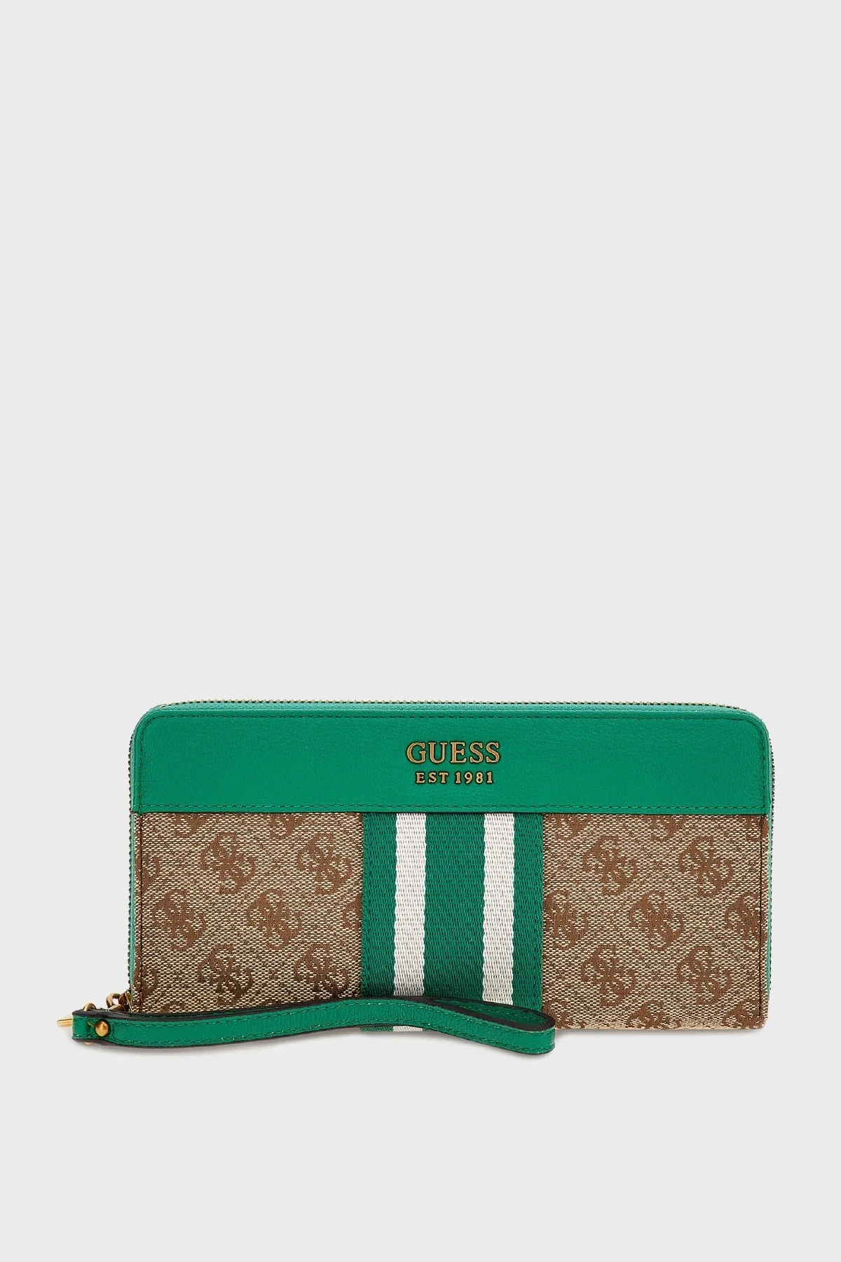 Guess Logolu Çok Bölmeli Katey Bayan Cüzdan SWJB7870630 LLF YEŞİL-KAHVE - 1