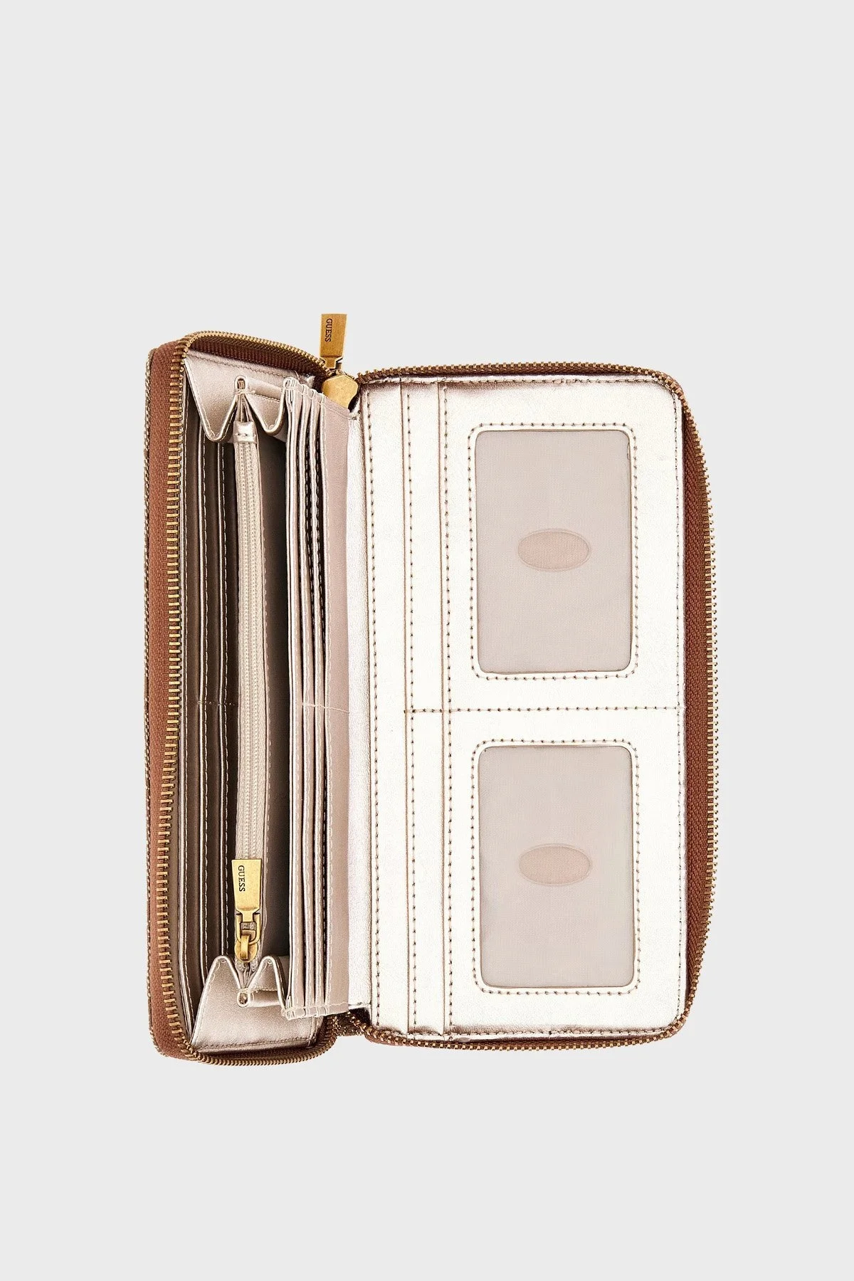 Guess Logolu Çok Bölmeli Katey Bayan Cüzdan SWJB7870630 LLG KAHVE - 2