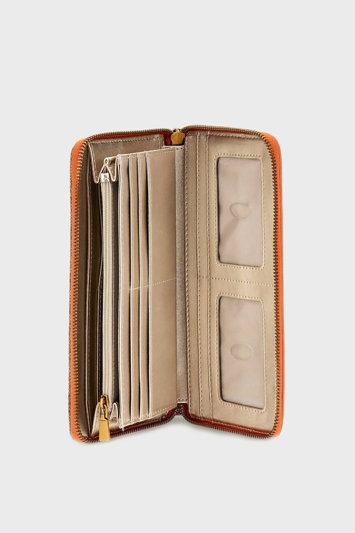 Guess Logolu Çok Bölmeli Katey Bayan Cüzdan SWJB7870630 LLO TURUNCU-KAHVE - 3