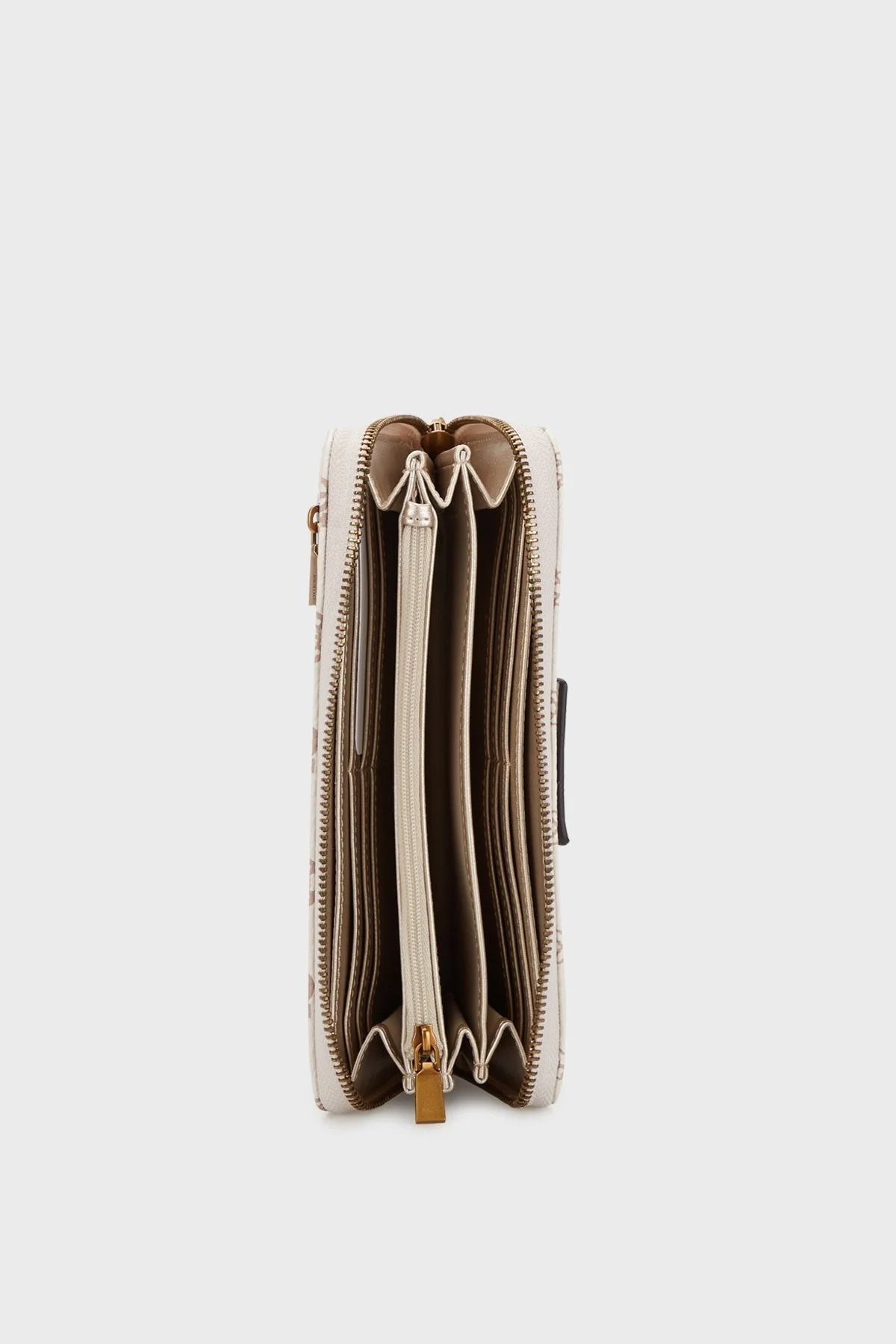 Guess Logolu Fermuarlı Çok Bölmeli Alva Bayan Cüzdan SWPB8676460 CRG BEJ - 4