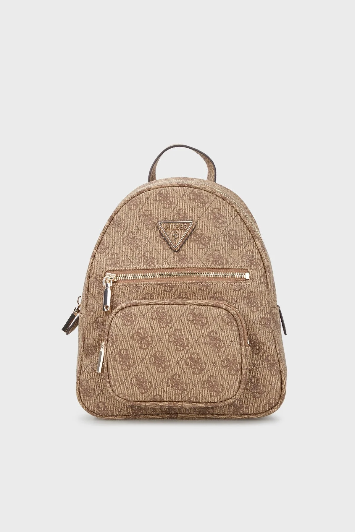 Guess Logolu Fermuarlı Eco Bayan Sırt Çantası HWEBG876732 LTL KAHVE - 1