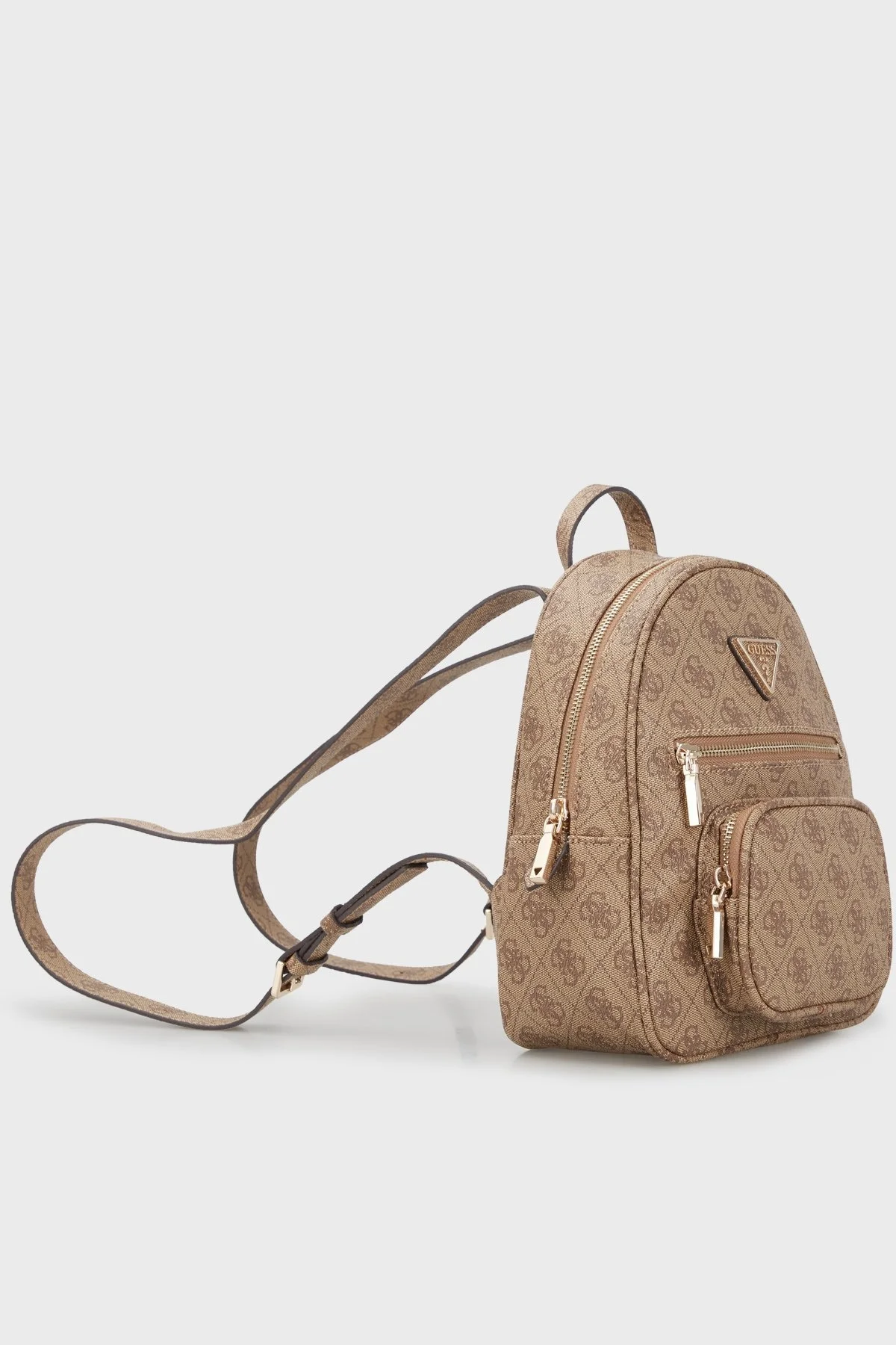 Guess Logolu Fermuarlı Eco Bayan Sırt Çantası HWEBG876732 LTL KAHVE - 2