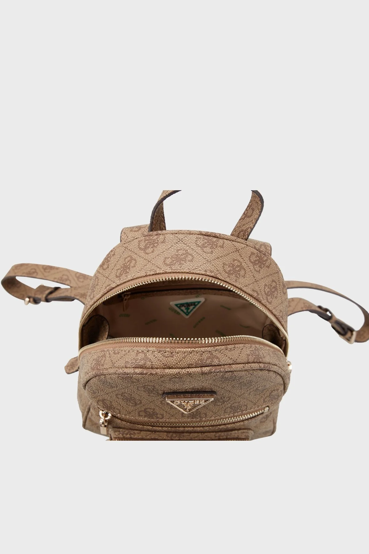 Guess Logolu Fermuarlı Eco Bayan Sırt Çantası HWEBG876732 LTL KAHVE - 4