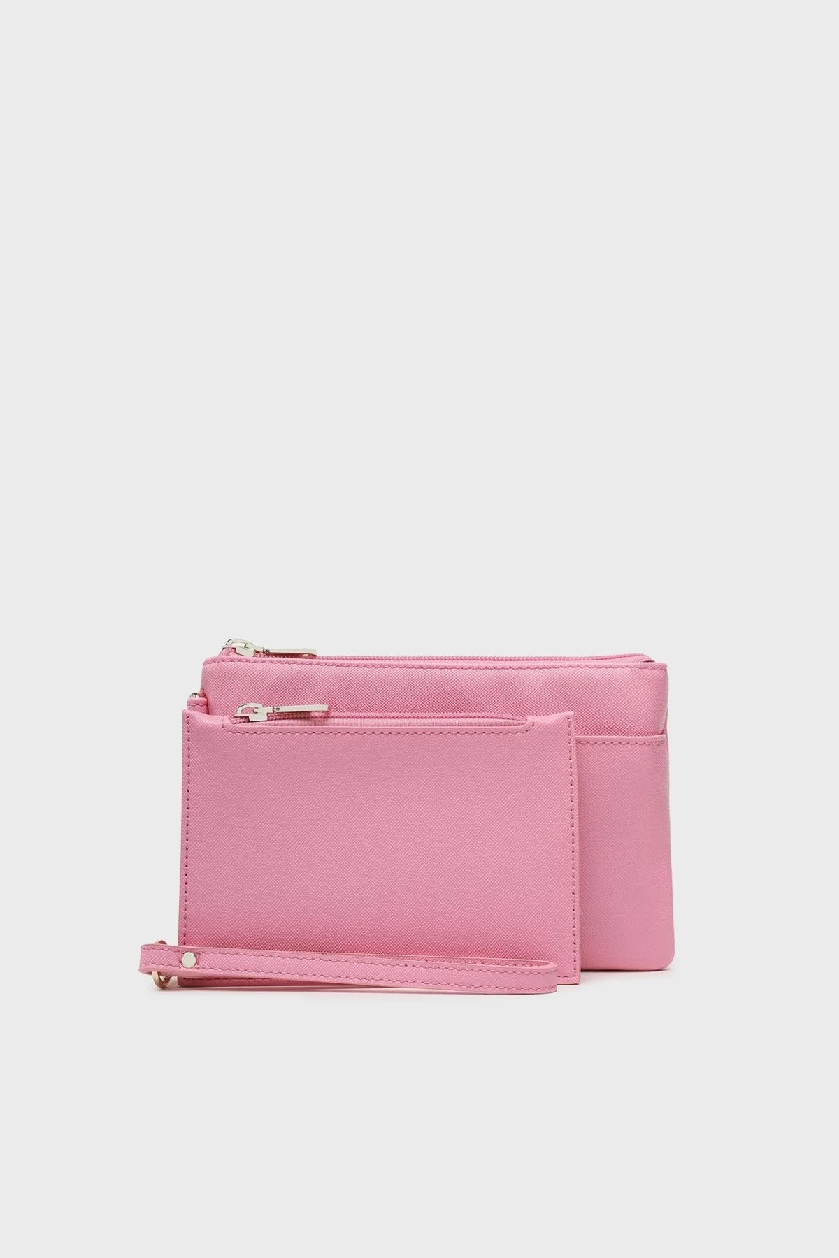 Guess Logolu Fermuarlı Ek Bölmeli Mini Bayan Çanta PW1558P3274 PIN PEMBE - 2