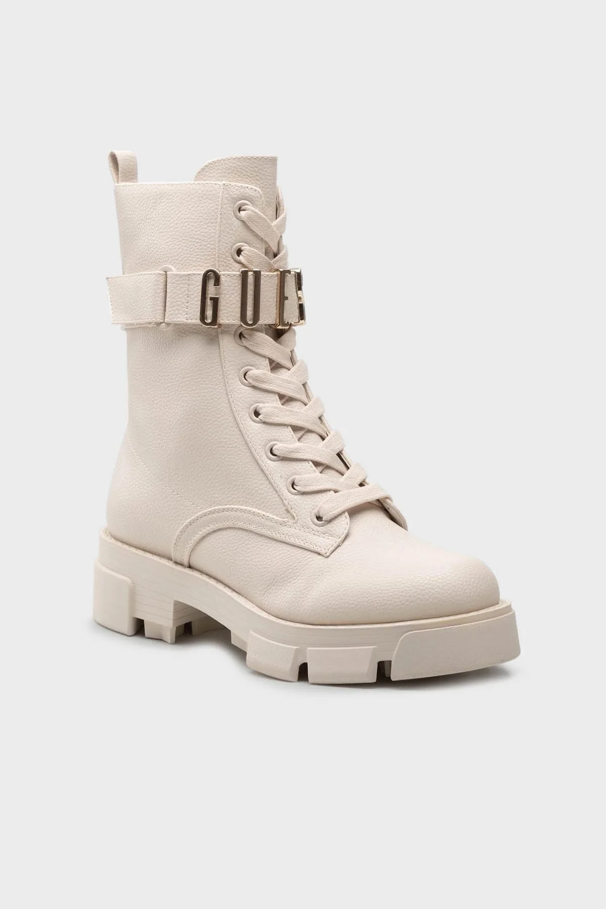 Guess Logolu Fermuarlı Madox Bayan Bot FL8MDX ELE10 CREAM EKRU - 3