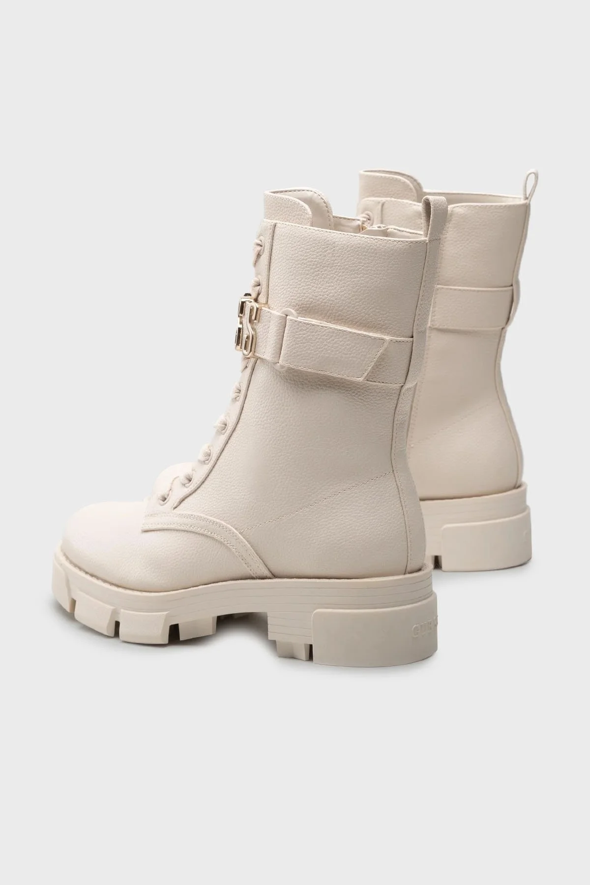 Guess Logolu Fermuarlı Madox Bayan Bot FL8MDX ELE10 CREAM EKRU - 4