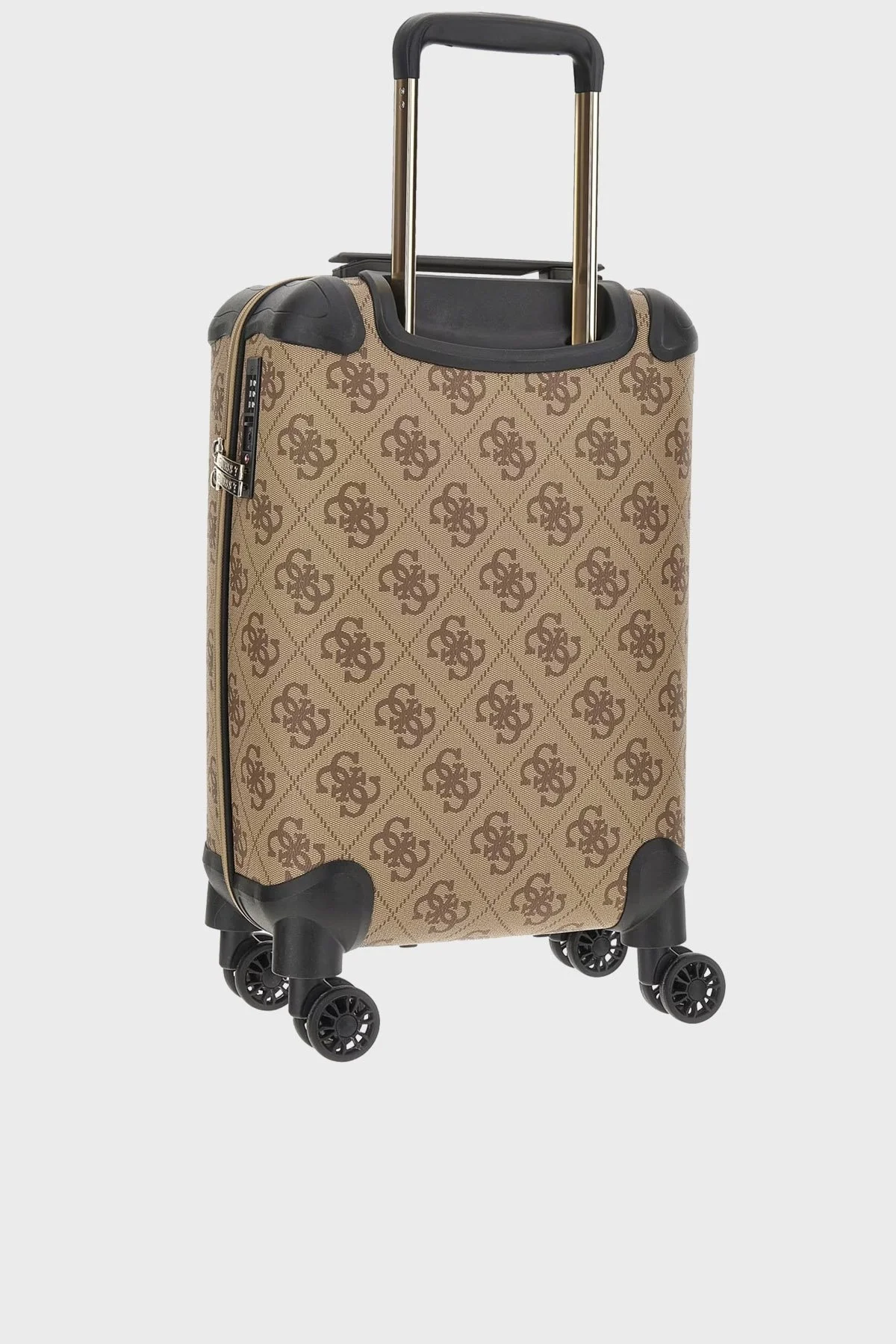 Guess Logolu Fermuarlı Şifre Kilitli Küçük Boy Berta TWB868 89830 Bayan Valiz TWB86889830 LGW KAHVE - 8