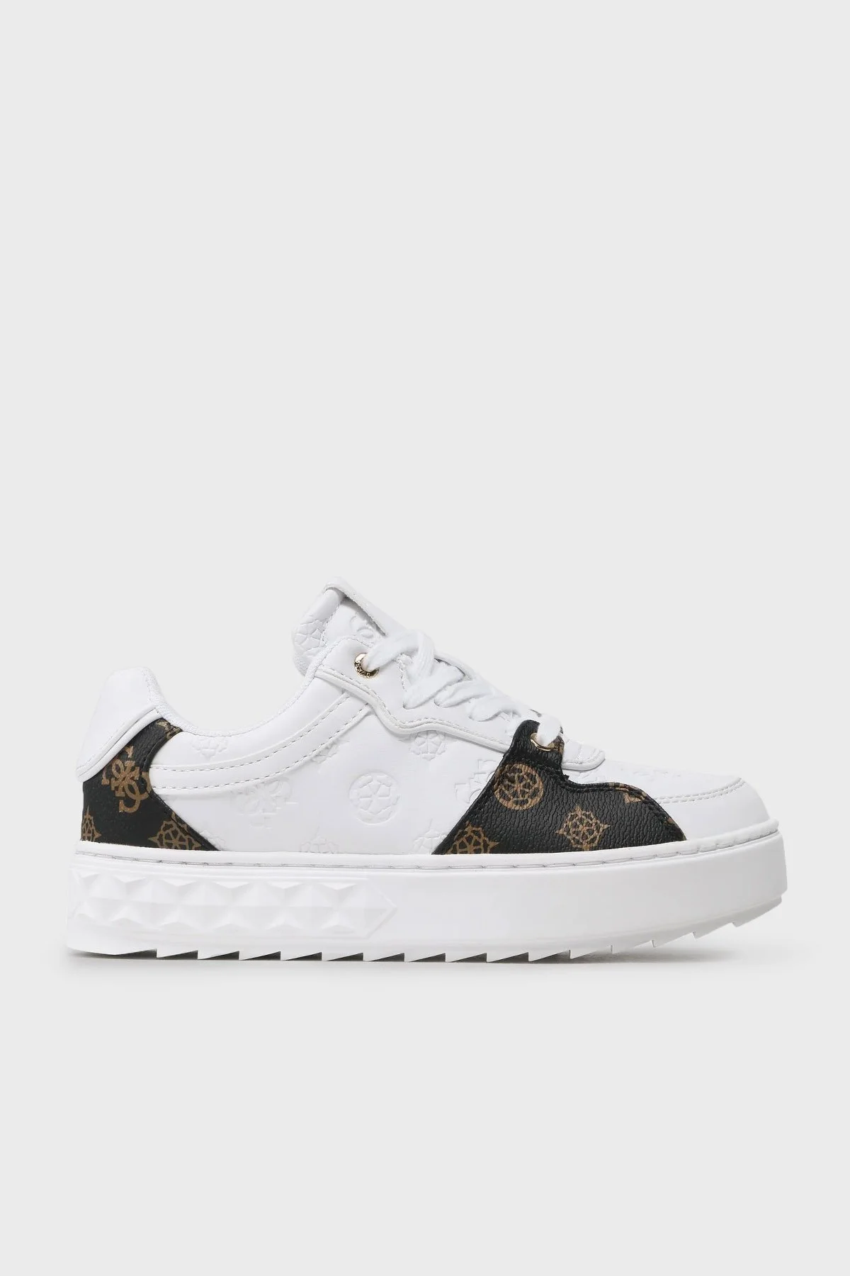 Guess Logolu Fiena Sneaker Bayan Ayakkabı FL5FIESMA12 WHIBR BEYAZ - 1