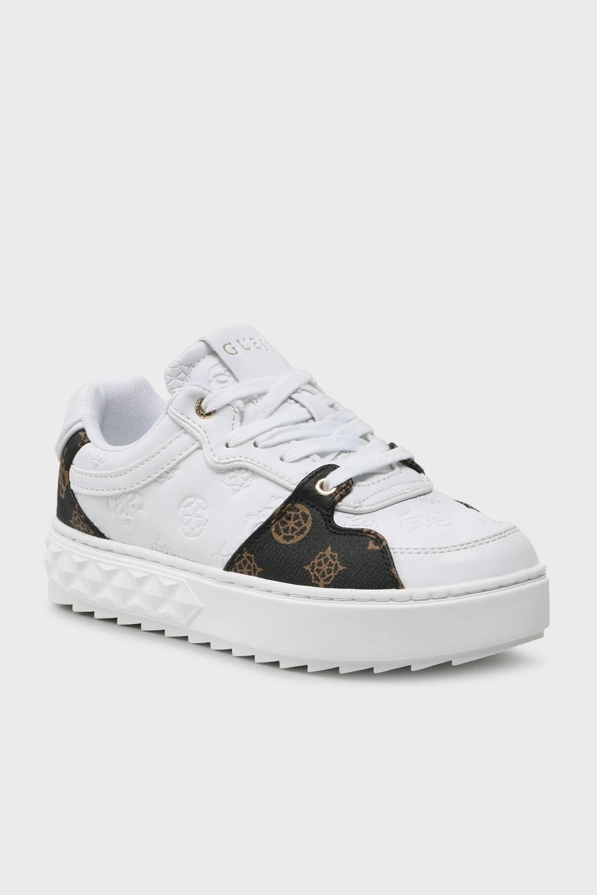 Guess Logolu Fiena Sneaker Bayan Ayakkabı FL5FIESMA12 WHIBR BEYAZ - 2