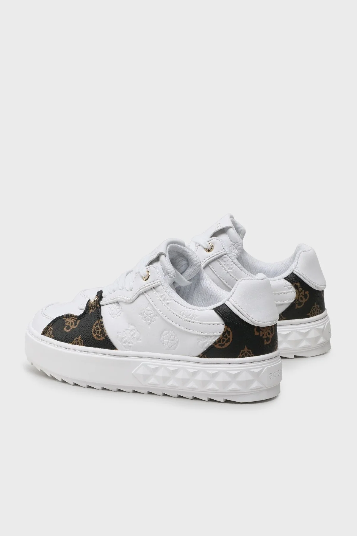 Guess Logolu Fiena Sneaker Bayan Ayakkabı FL5FIESMA12 WHIBR BEYAZ - 3