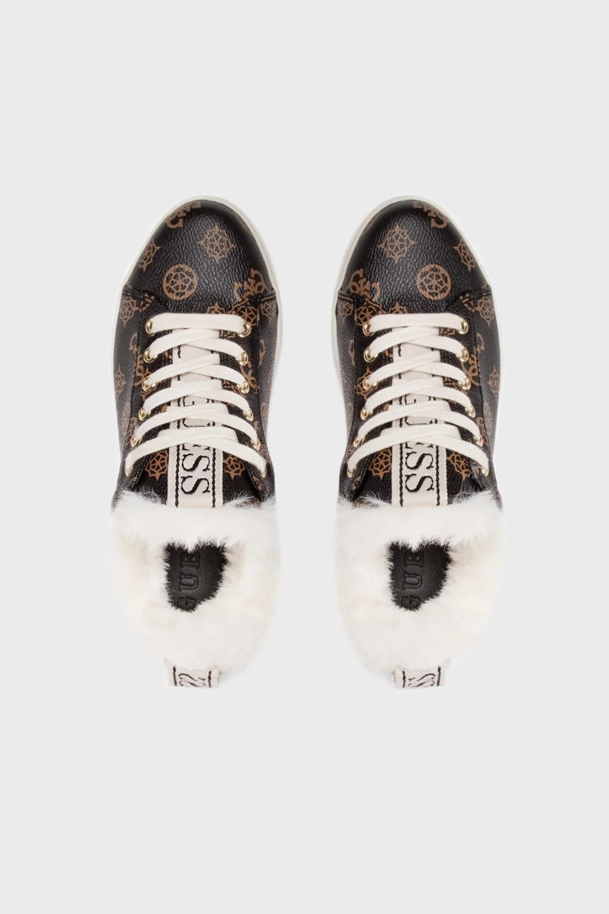 Guess Logolu İçi Kürklü Rivet5 Bayan Ayakkabı FL8RV5 FAL12 BROCR SİYAH - 5