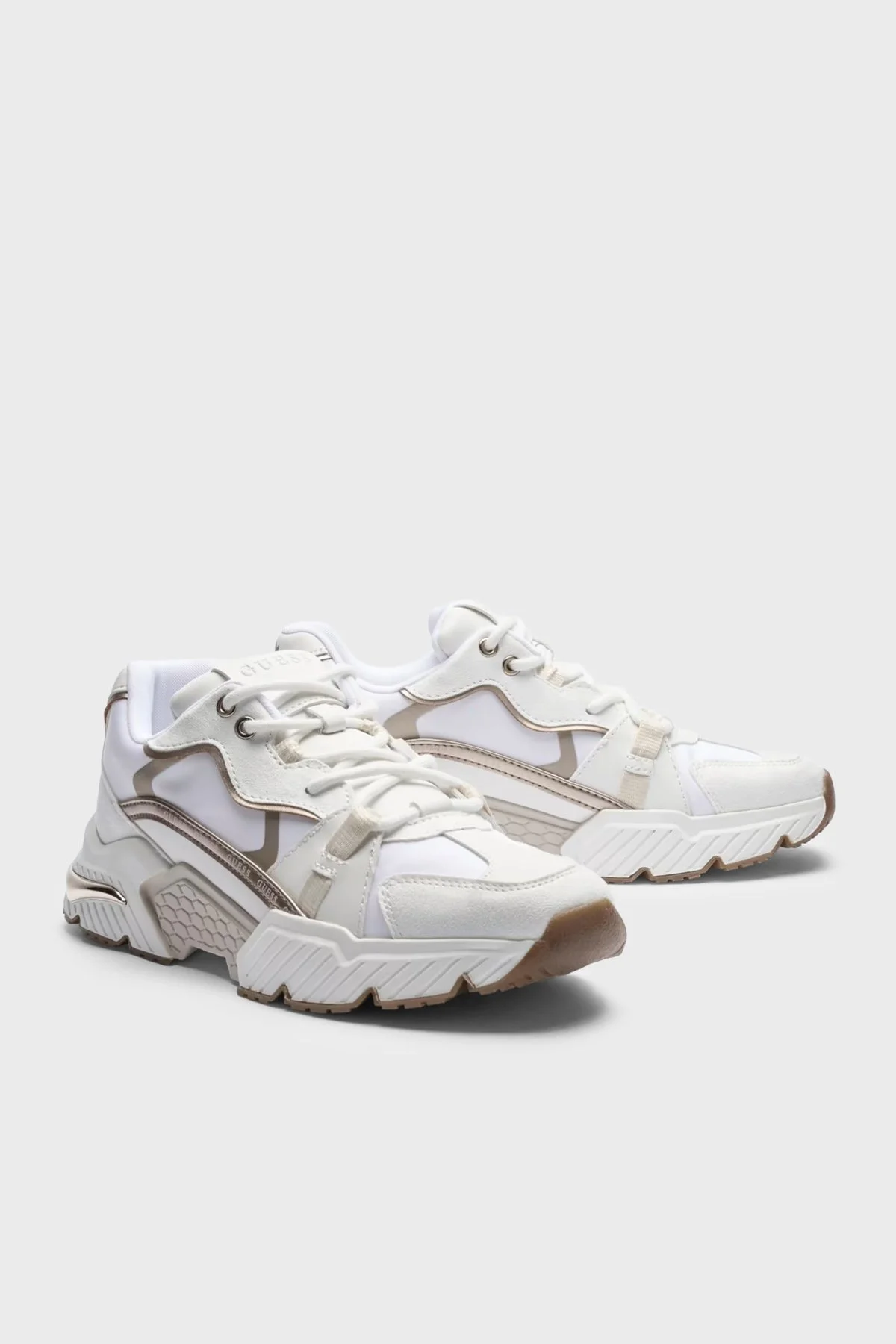 Guess Logolu Kalın Taban Sneaker FLJCR6ELE12 Kadın Ayakkabı FLJCR6 ELE12 GOLD GOLD - 3