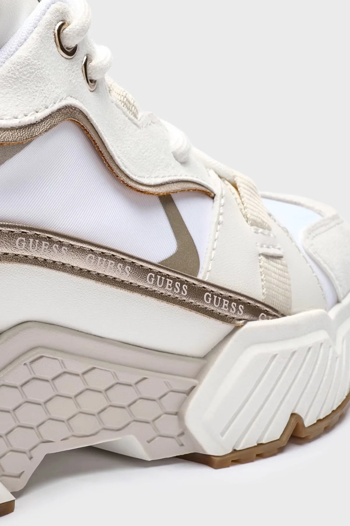 Guess Logolu Kalın Taban Sneaker FLJCR6ELE12 Kadın Ayakkabı FLJCR6 ELE12 GOLD GOLD - 4