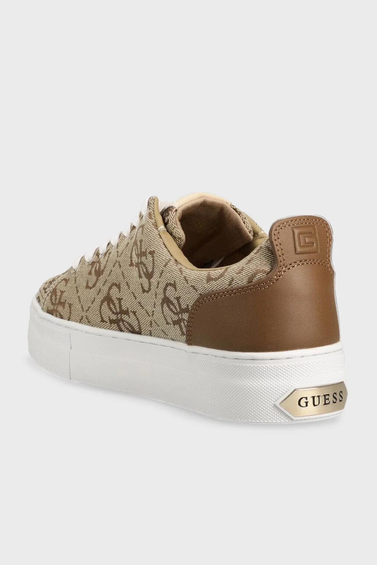 Guess Logolu Kalın Tabanlı Giaa6 Sneaker Bayan Ayakkabı FL5GA6 FAL12 BEICO KAHVE - 4
