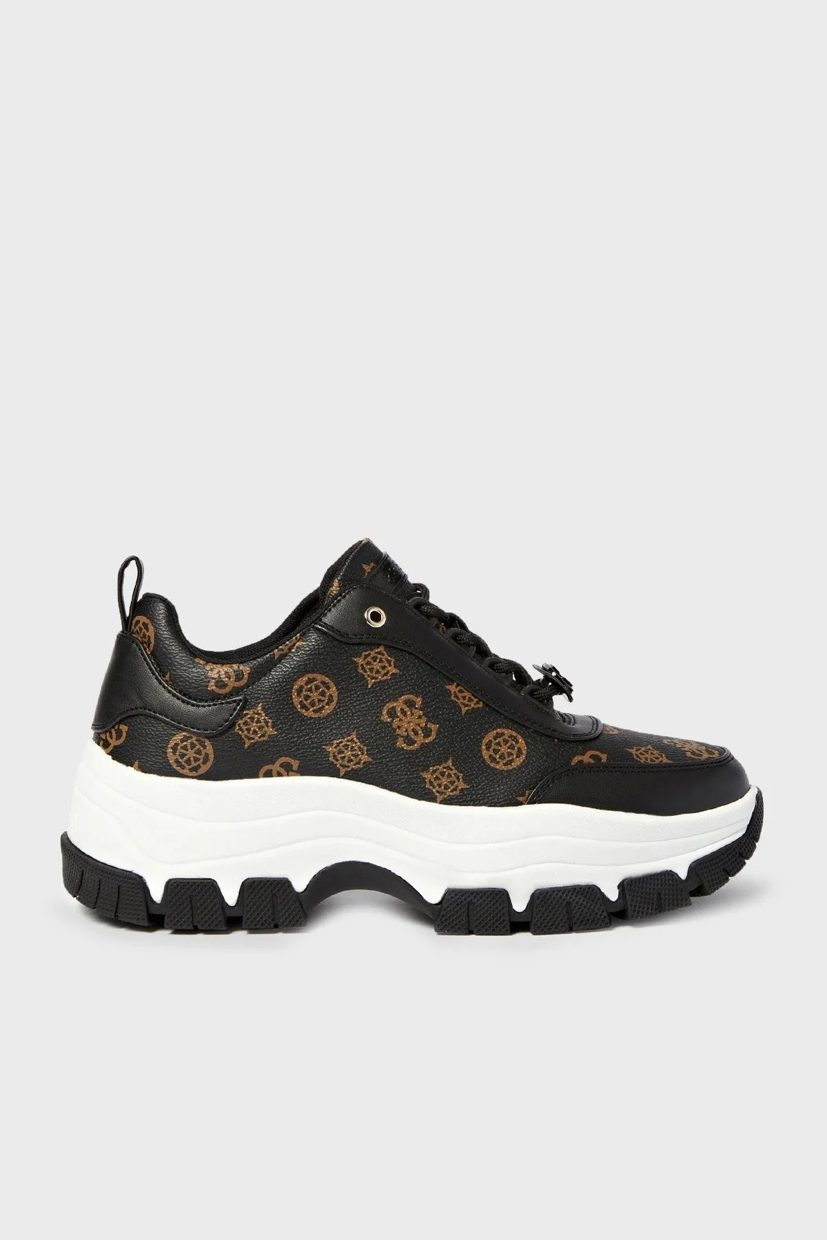 Guess Logolu Kalın Tabanlı Sneaker Bayan Ayakkabı FL7BIRFAL12 BRBLK SİYAH - 1