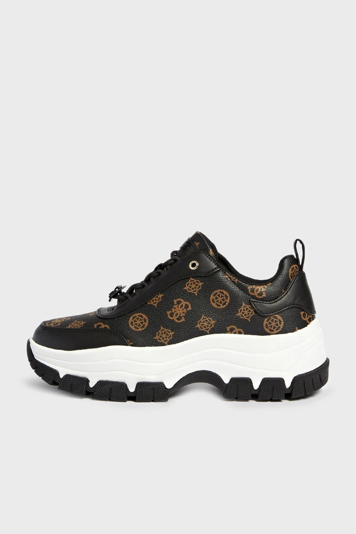 Guess Logolu Kalın Tabanlı Sneaker Bayan Ayakkabı FL7BIRFAL12 BRBLK SİYAH - 2