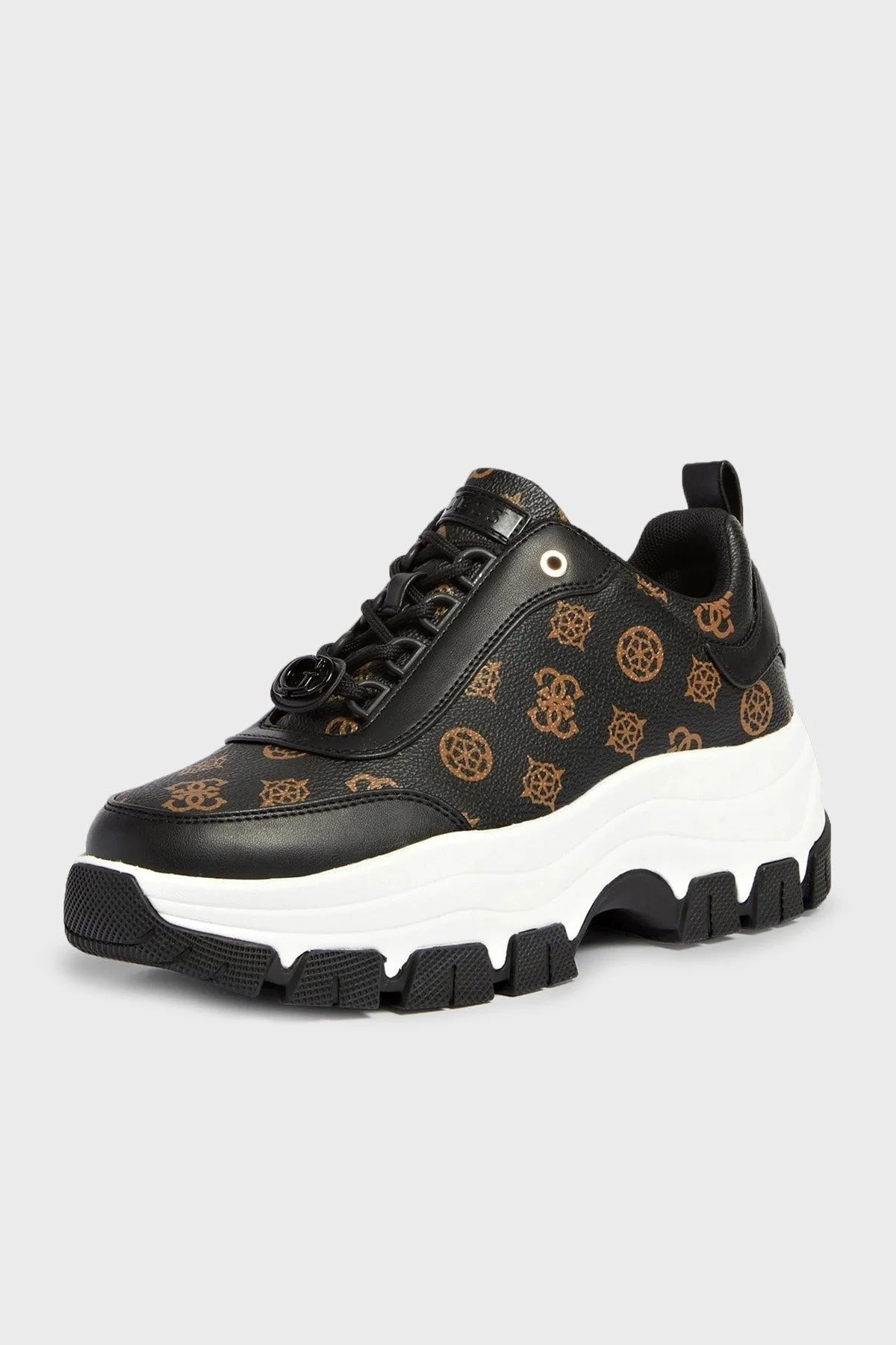 Guess Logolu Kalın Tabanlı Sneaker Bayan Ayakkabı FL7BIRFAL12 BRBLK SİYAH - 3