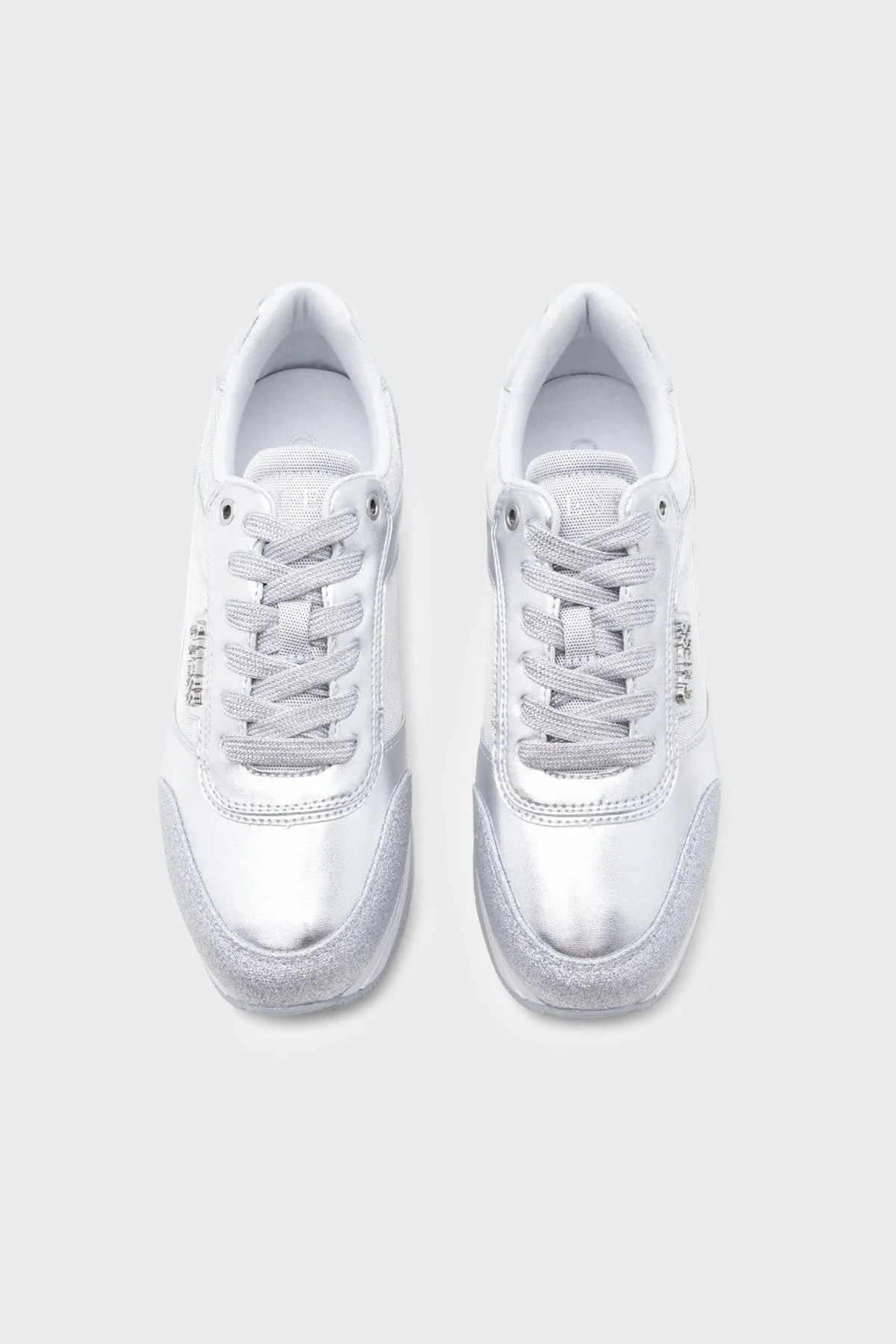 Guess Logolu Kalın Tabanlı Sneaker FLJHN3LEL12 Kadın Ayakkabı FLJHN3 LEL12 SILVE GÜMÜŞ - 3