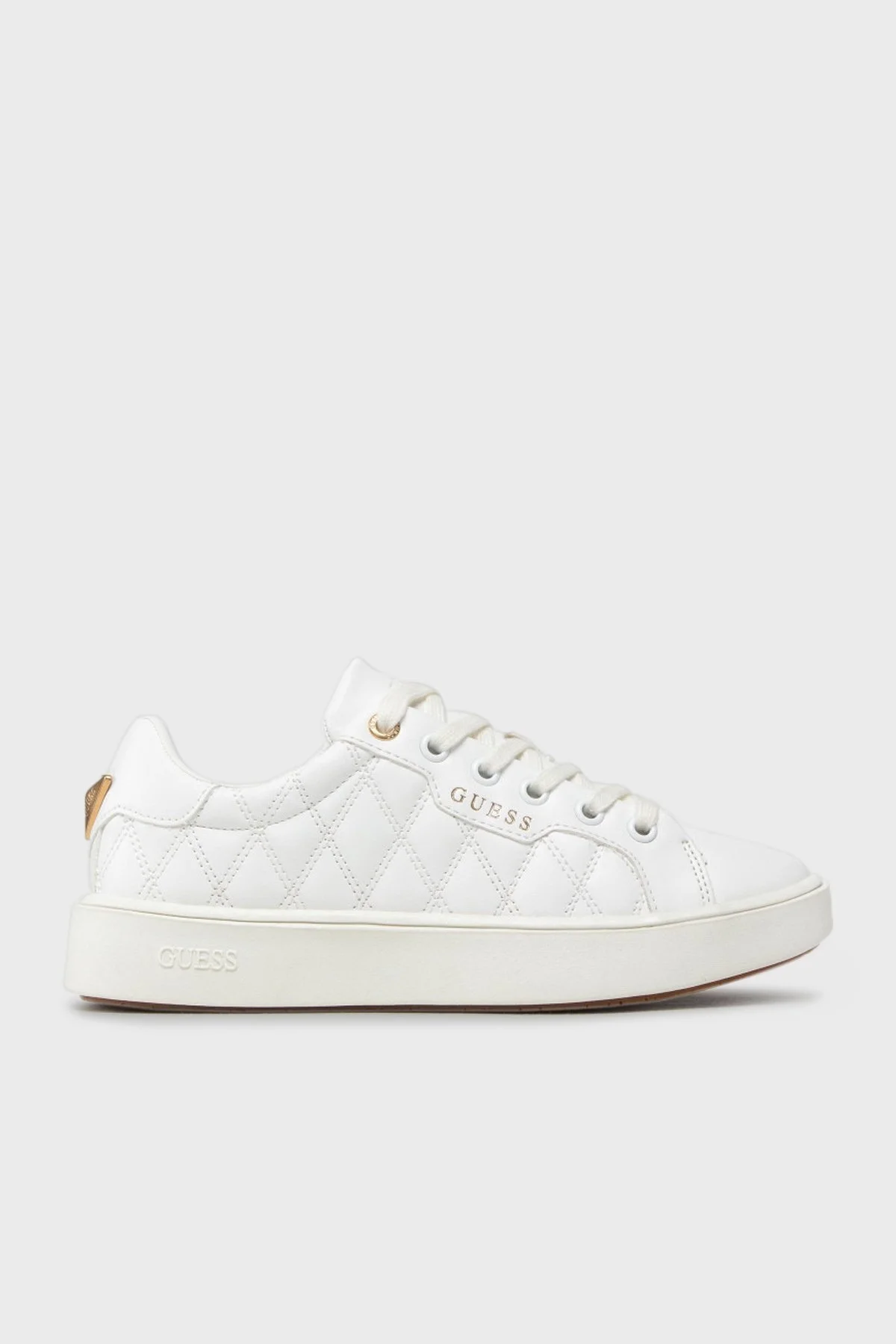 Guess Logolu Kapitone Melanie Bayan Ayakkabı FL9MEL ELE12 WHITE BEYAZ - 1