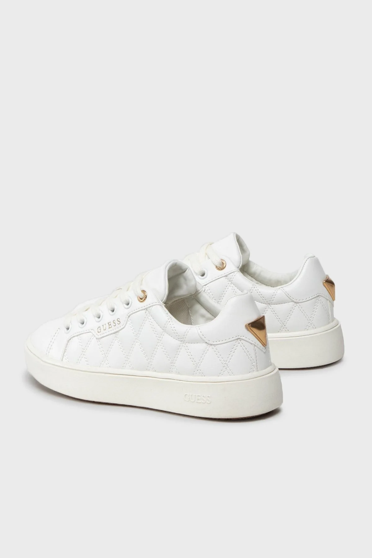 Guess Logolu Kapitone Melanie Bayan Ayakkabı FL9MEL ELE12 WHITE BEYAZ - 3