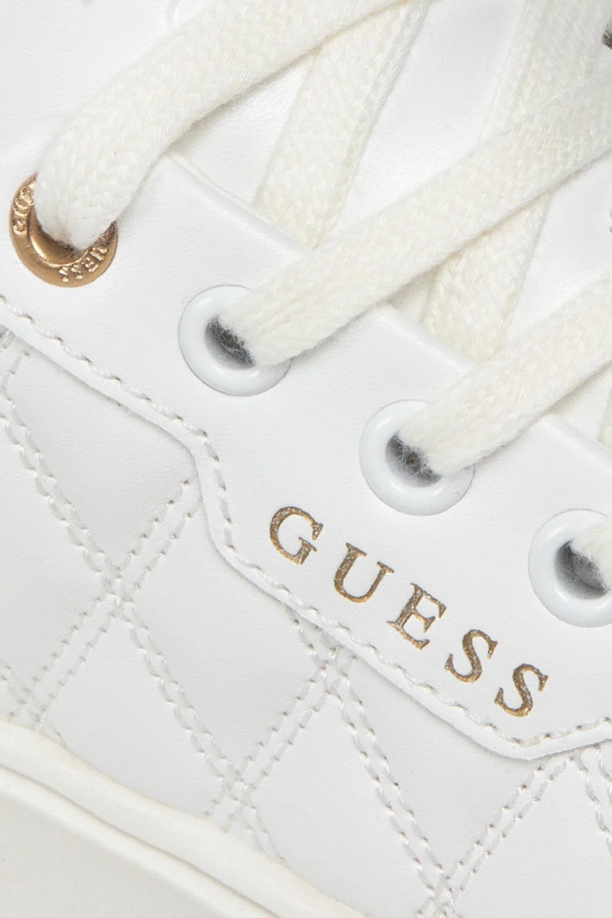 Guess Logolu Kapitone Melanie Bayan Ayakkabı FL9MEL ELE12 WHITE BEYAZ - 6