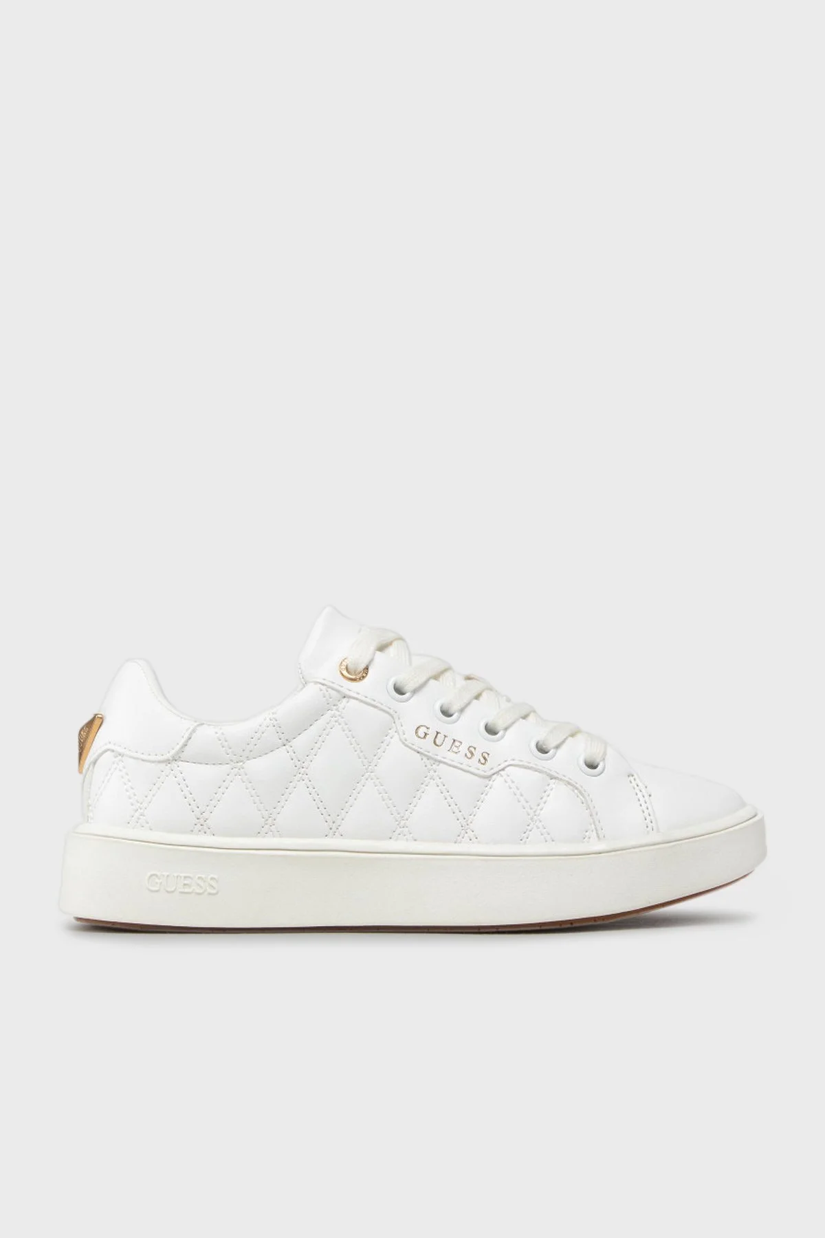 Guess Logolu Kapitone Melanie Bayan Ayakkabı FL9MEL ELE12 WHITE BEYAZ - 1