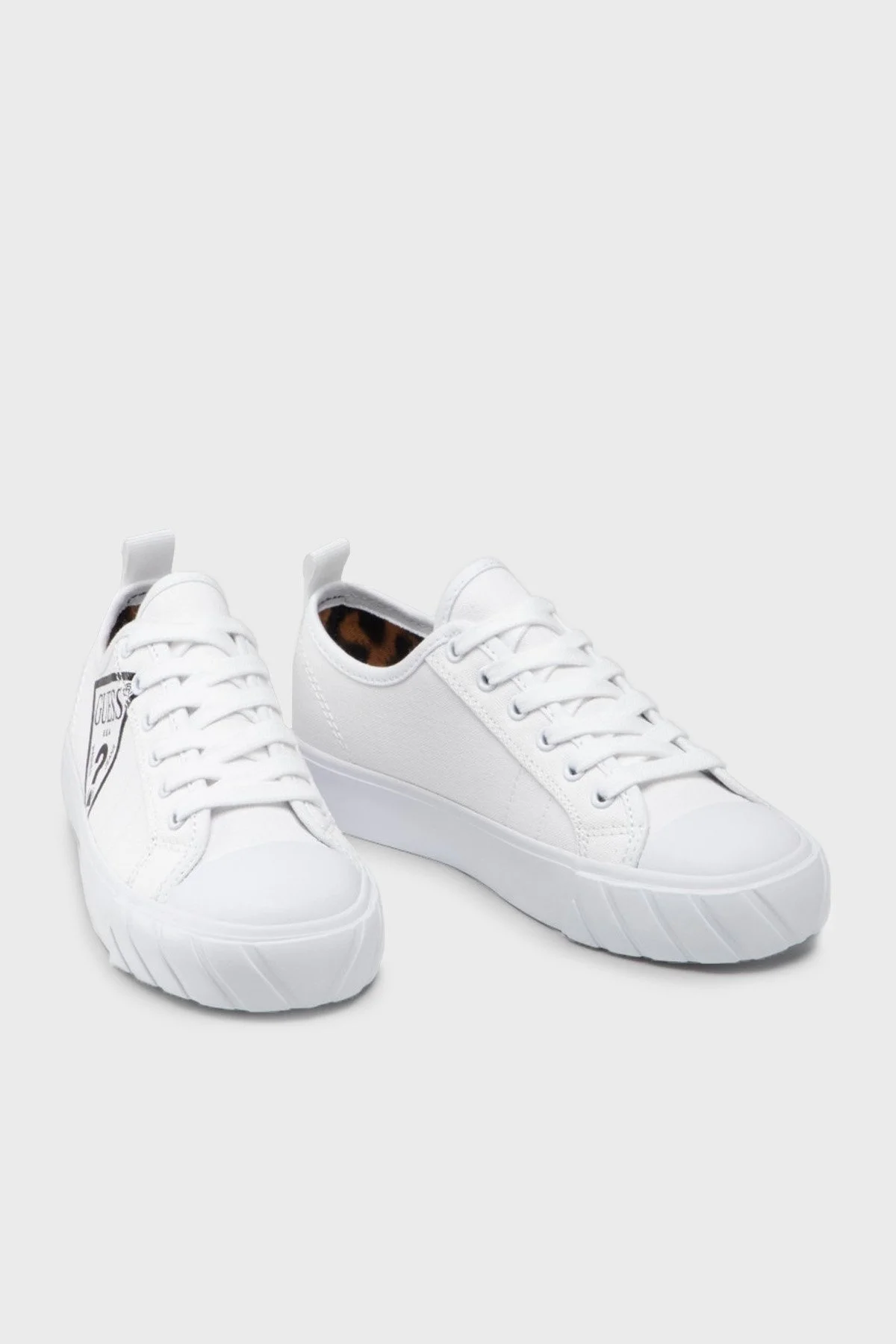 Guess Logolu Kerrie Sneaker Bayan Ayakkabı FL5KRR FAB12 WHITE BEYAZ - 5