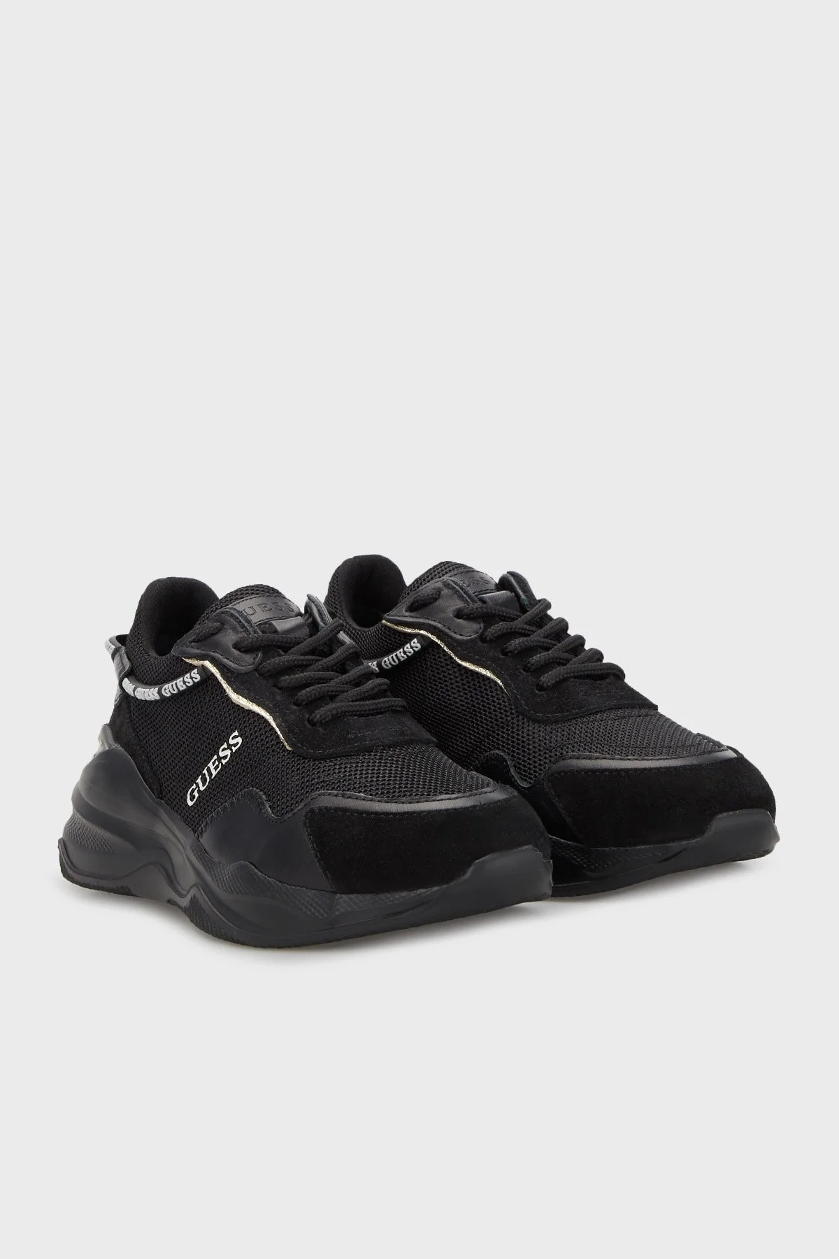 Guess Logolu Micola Kalın Tabanlı Sneaker Bayan Ayakkabı FL9MIC FAL12 BLACK SİYAH - 3