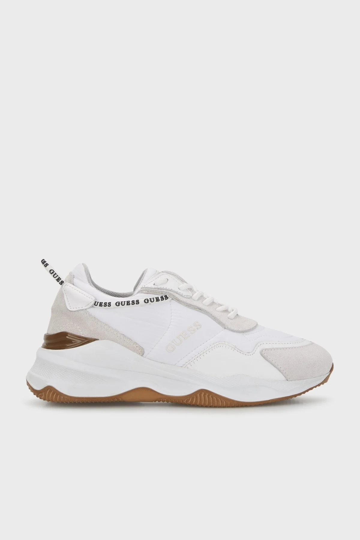 Guess Logolu Micola Kalın Tabanlı Sneaker Bayan Ayakkabı FL9MIC FAL12 WHITE BEYAZ - 1