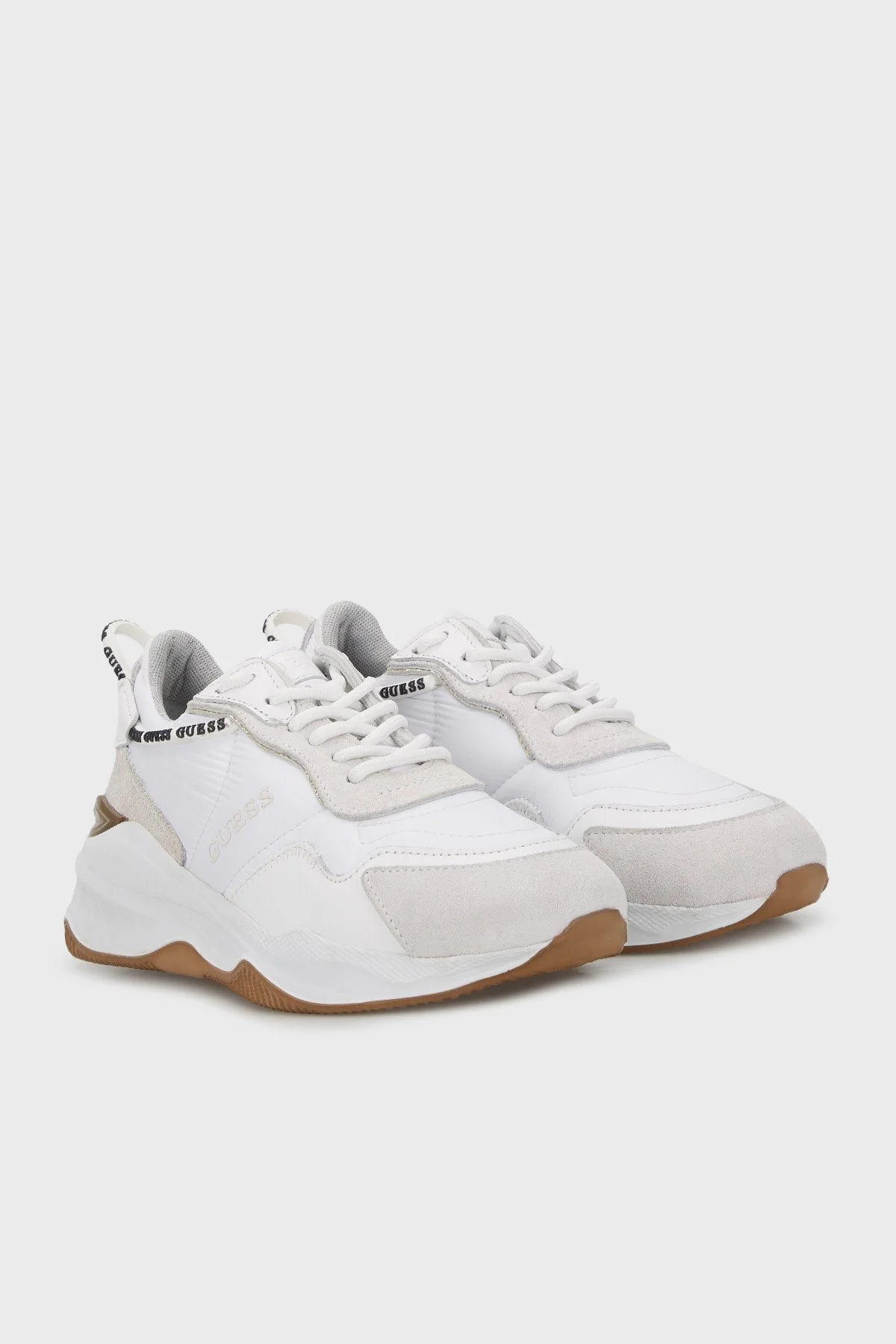 Guess Logolu Micola Kalın Tabanlı Sneaker Bayan Ayakkabı FL9MIC FAL12 WHITE BEYAZ - 3