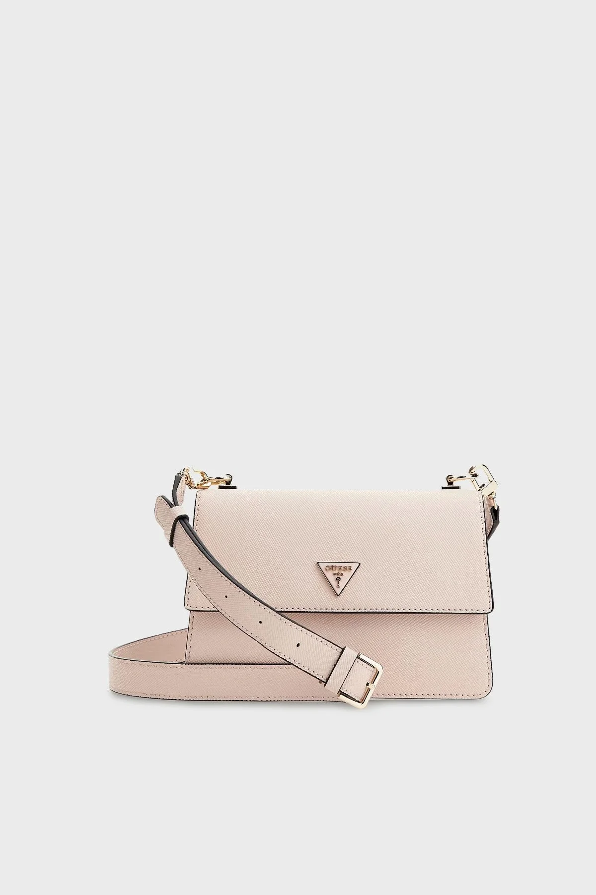 Guess Logolu Mini Cüzdanlı Çıkarılabilir Omuz Askılı Eco Bayan Çanta HWEVG873719 LTR PUDRA - 1