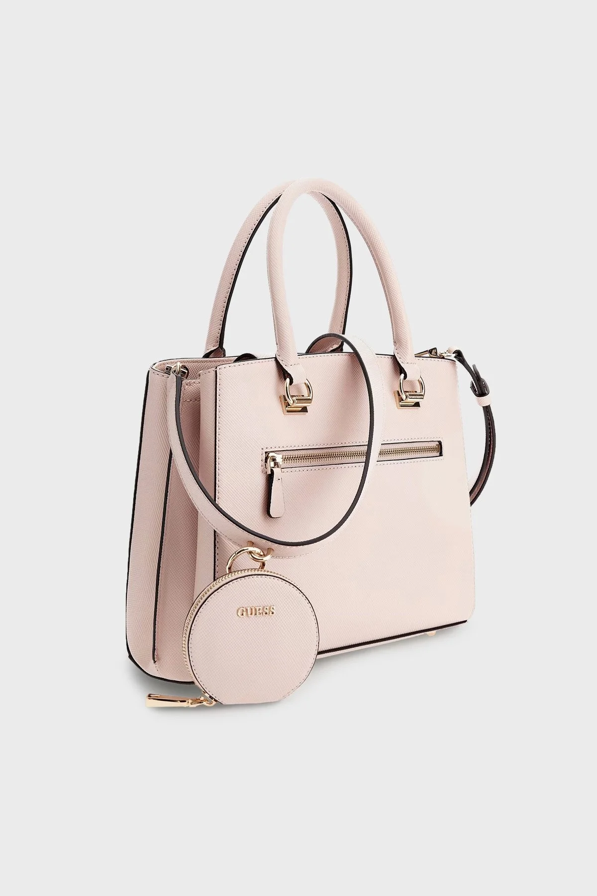 Guess Logolu Mini Cüzdanlı Çıkarılabilir Uzatma Askılı Eco Bayan Çanta HWEVG873706 LTR PUDRA - 4