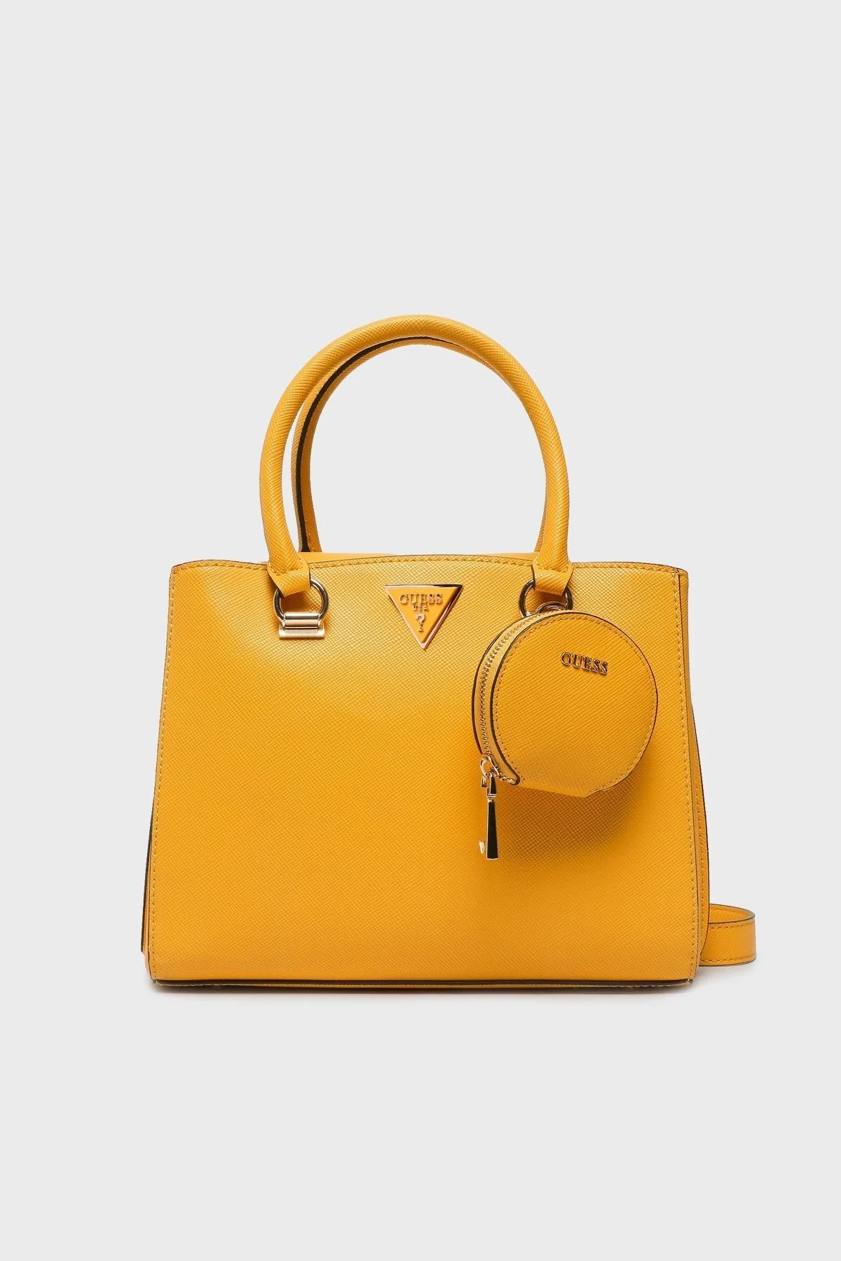Guess Logolu Mini Cüzdanlı Çıkarılabilir Uzatma Askılı Eco Bayan Çanta HWEVG873706 MUS SARI - 1