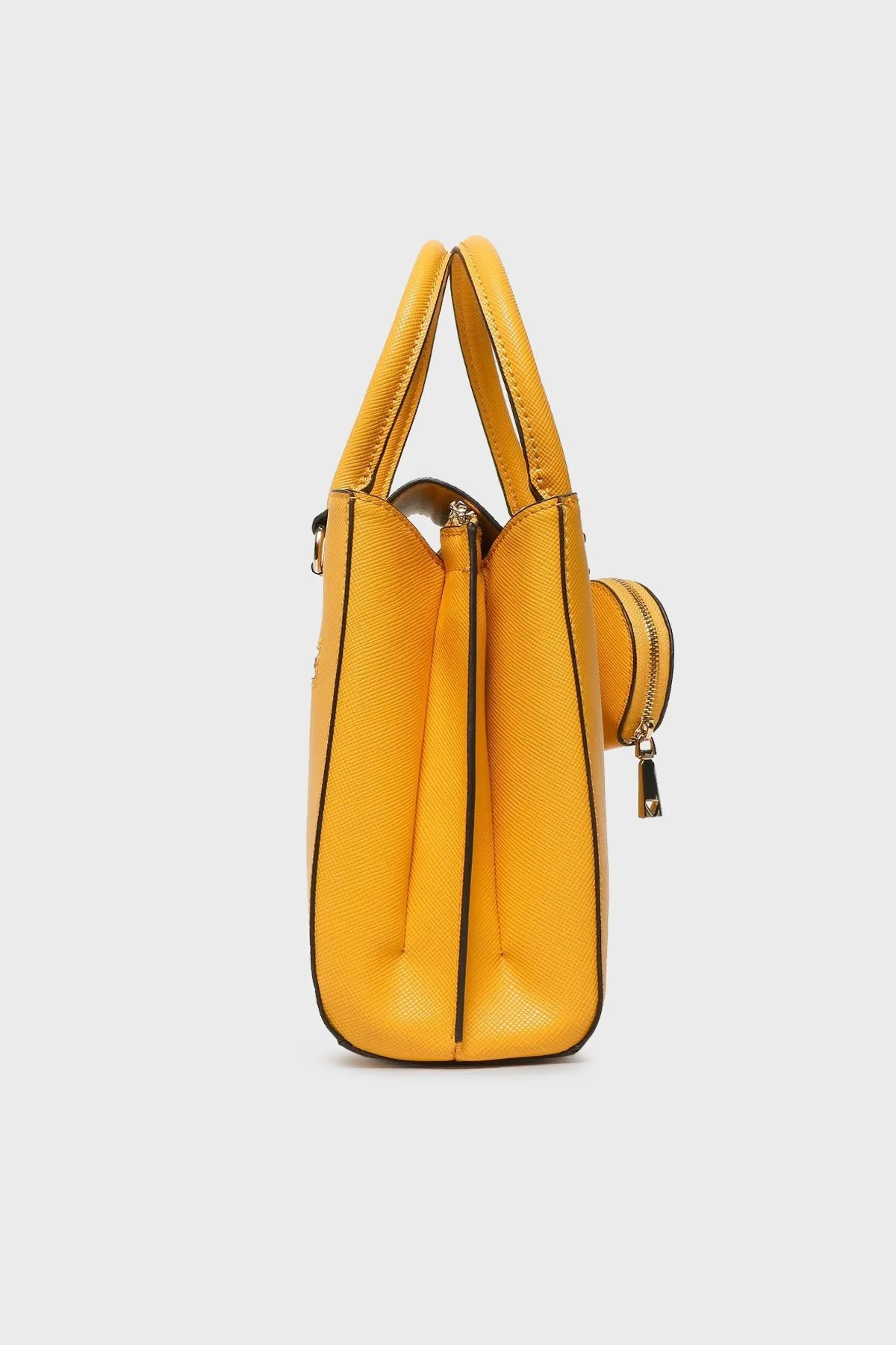 Guess Logolu Mini Cüzdanlı Çıkarılabilir Uzatma Askılı Eco Bayan Çanta HWEVG873706 MUS SARI - 3