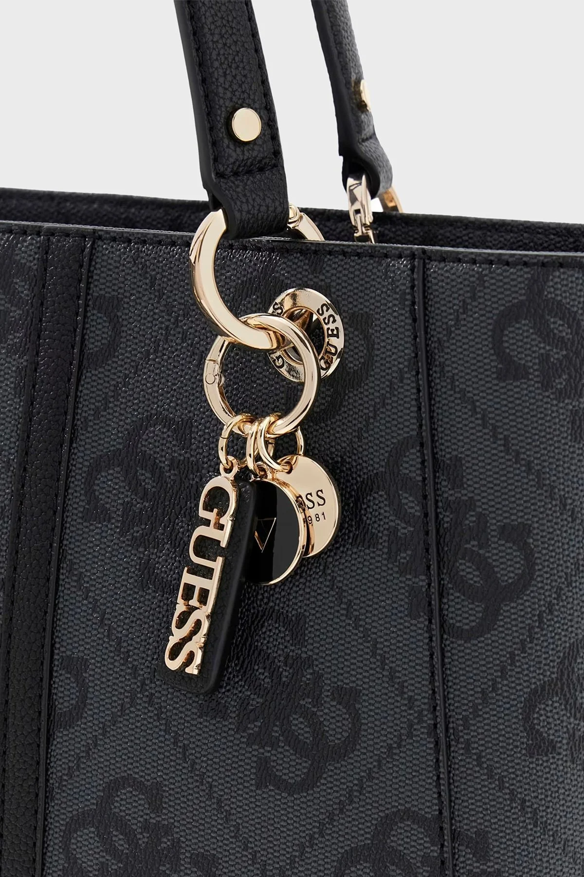 Guess Logolu Omuz Askılı Tote HWSS9672250 Kadın Çanta HWSS96 72250 CLO ANTRASİT - 5