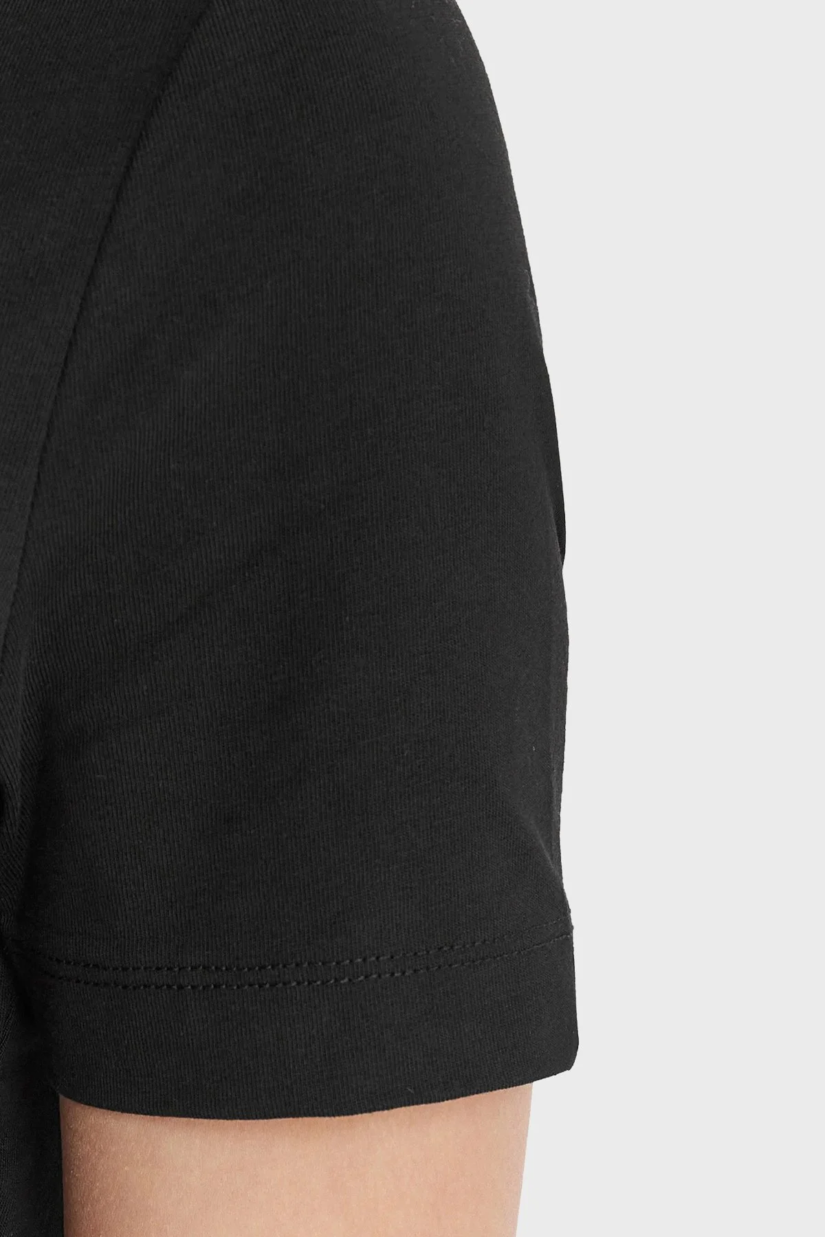 Guess Logolu Pamuklu Slim Fit Bisiklet Yaka V6RI07J1314 Bayan T Shirt V6RI07 J1314 JBLK SİYAH - 5