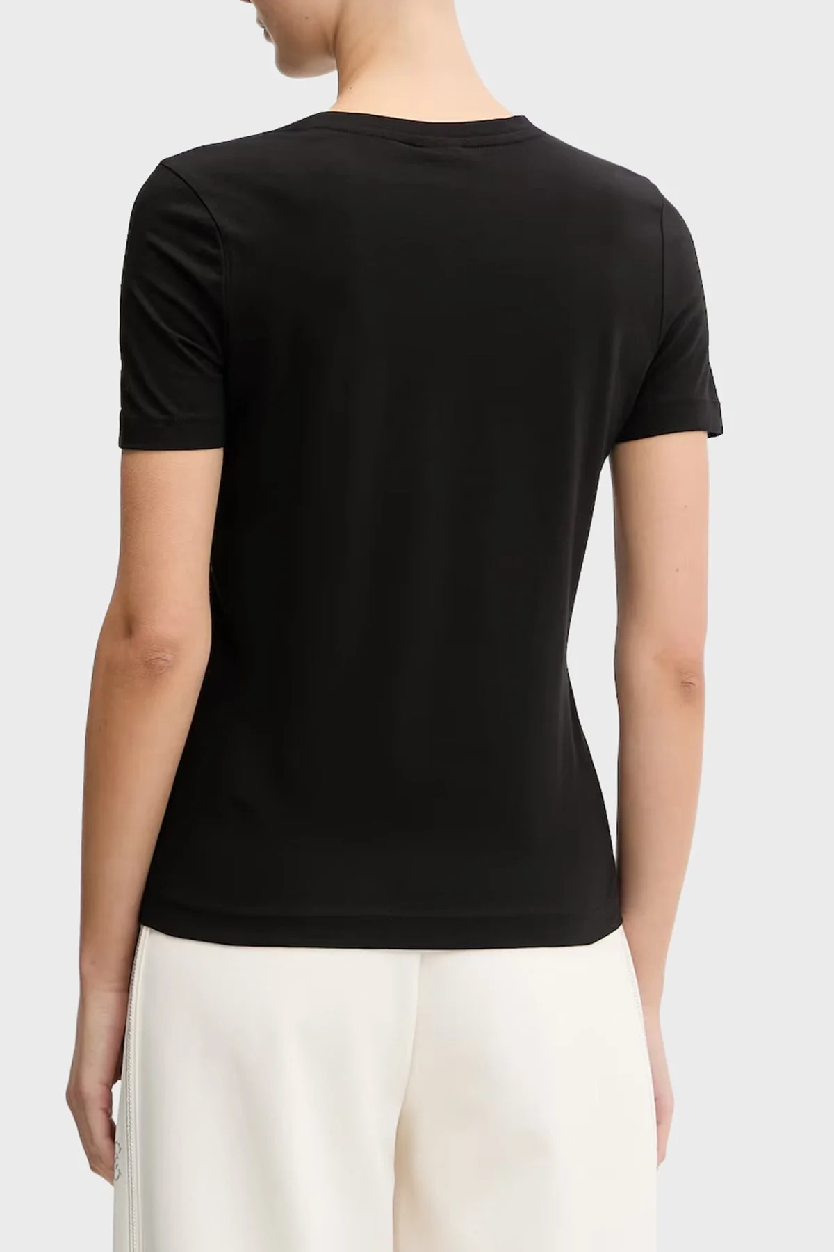 Guess Logolu Pamuklu Slim Fit Bisiklet Yaka V6RI15J1314 Bayan T Shirt V6RI15 J1314 JBLK SİYAH - 3