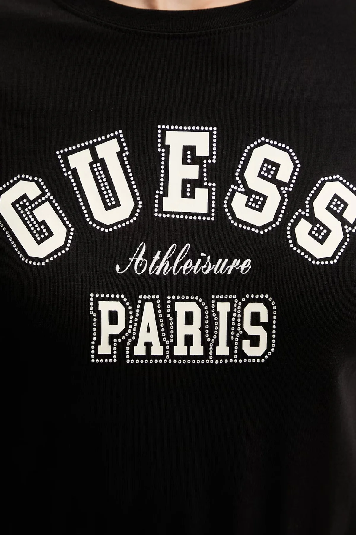 Guess Logolu Pamuklu Slim Fit Bisiklet Yaka V6RI15J1314 Bayan T Shirt V6RI15 J1314 JBLK SİYAH - 5