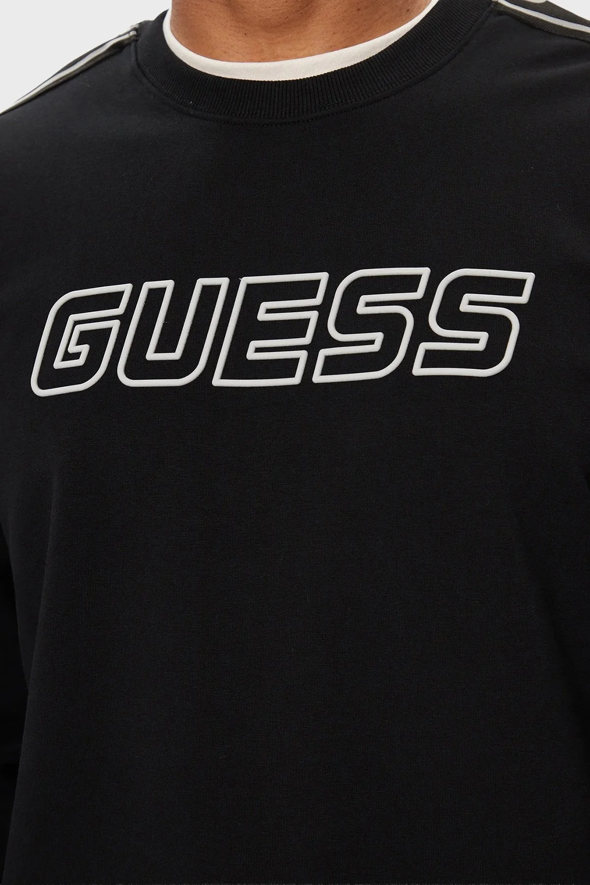 Guess Logolu Regular Fit Bisiklet Yaka Erkek Z4GQ24K6ZS1 Sweat Z4GQ24 K6ZS1 JBLK Siyah - 3