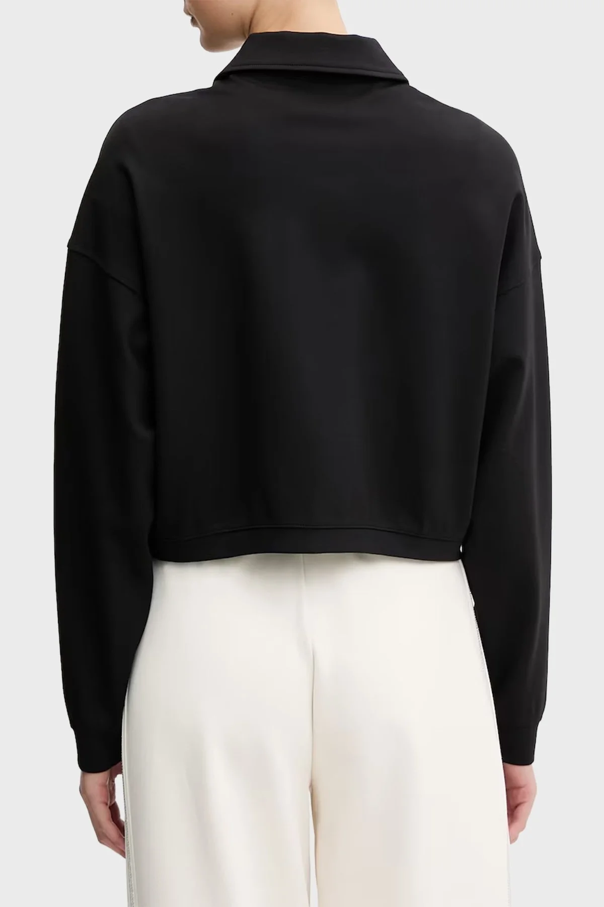 Guess Logolu Regular Fit Klasik Yaka Scuba V6RQ17KD822 Bayan Ceket V6RQ17 KD822 JBLK SİYAH - 3