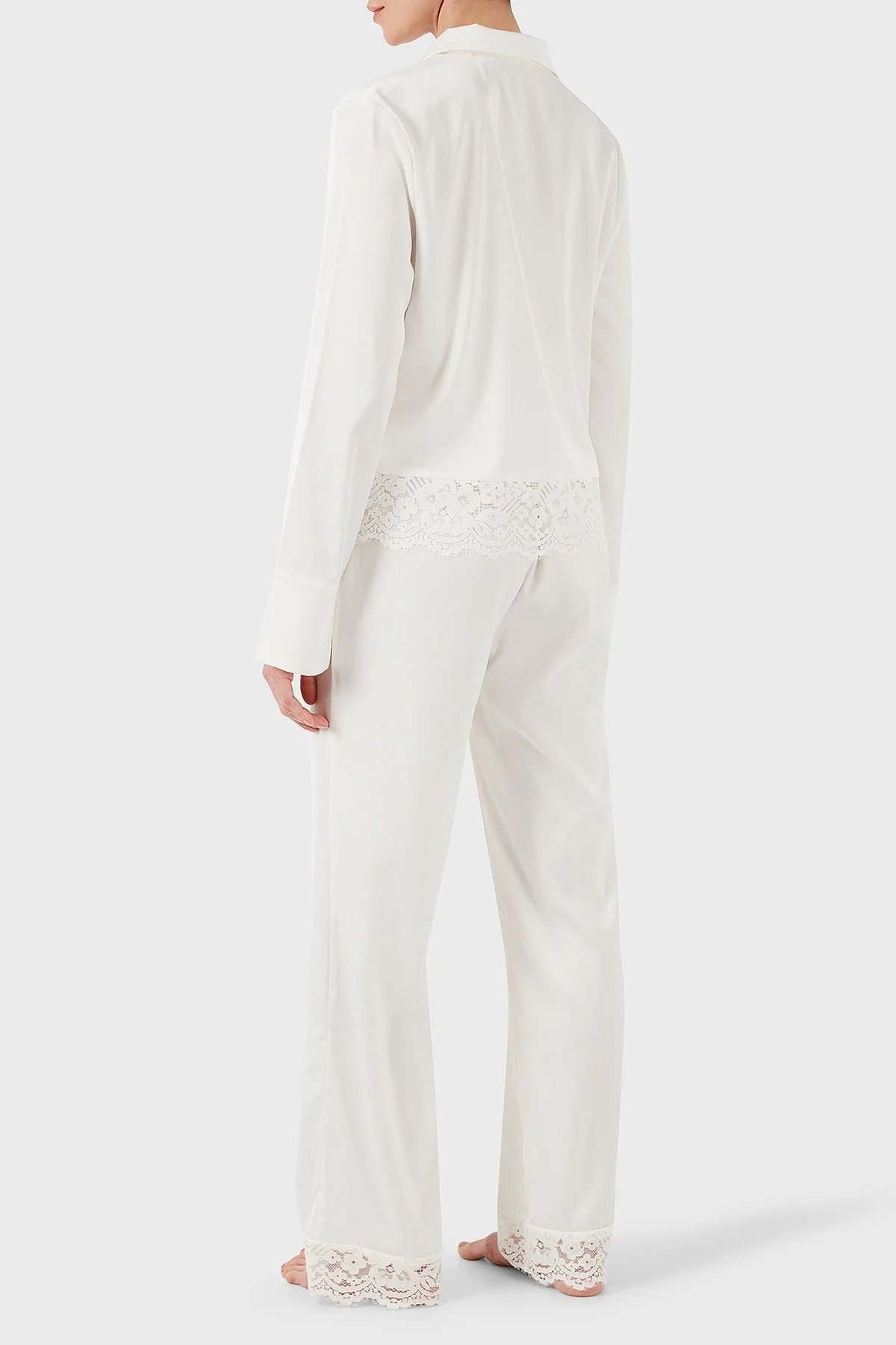 Guess Logolu Regular Fit Yüksek Bel Bol Paça O4BX02WEFC2 Bayan Pijama Takımı O4BX02 WEFC2 G018 BEYAZ - 10