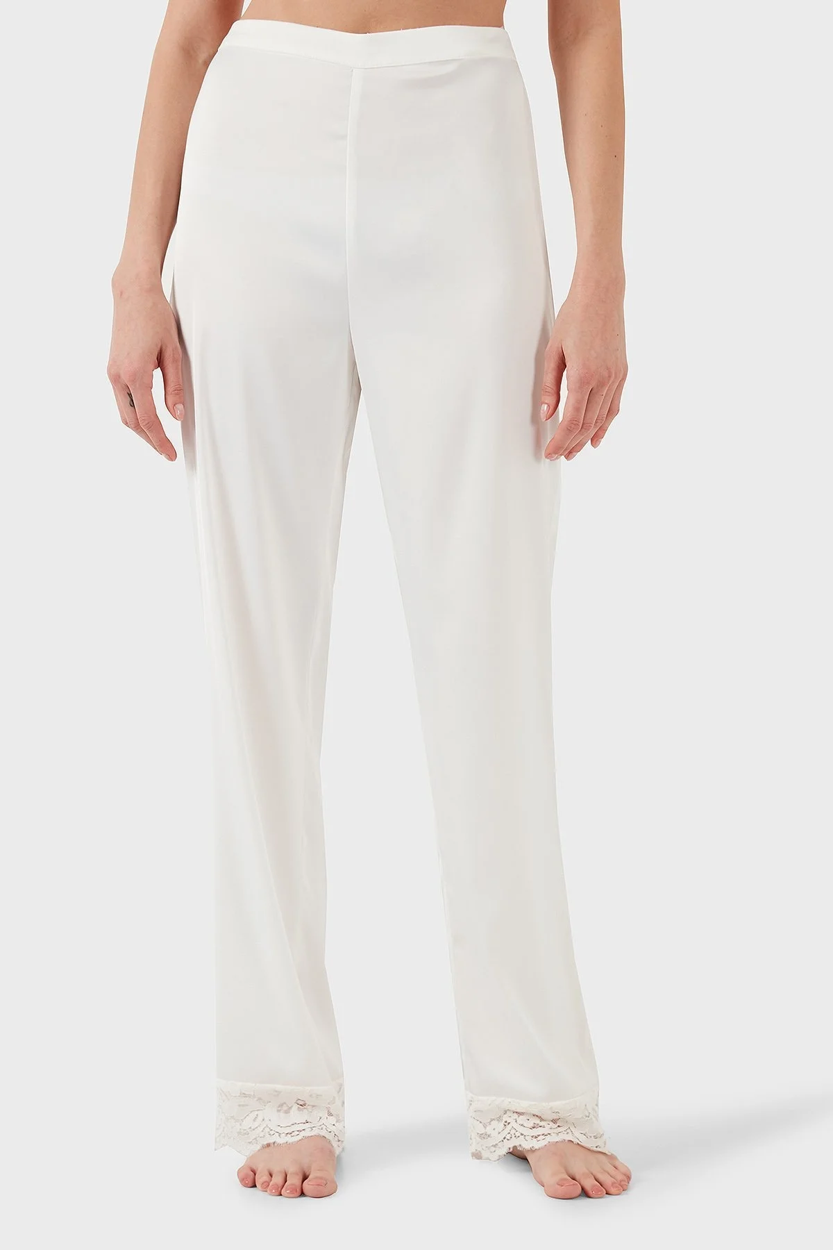 Guess Logolu Regular Fit Yüksek Bel Bol Paça O4BX02WEFC2 Bayan Pijama Takımı O4BX02 WEFC2 G018 BEYAZ - 12