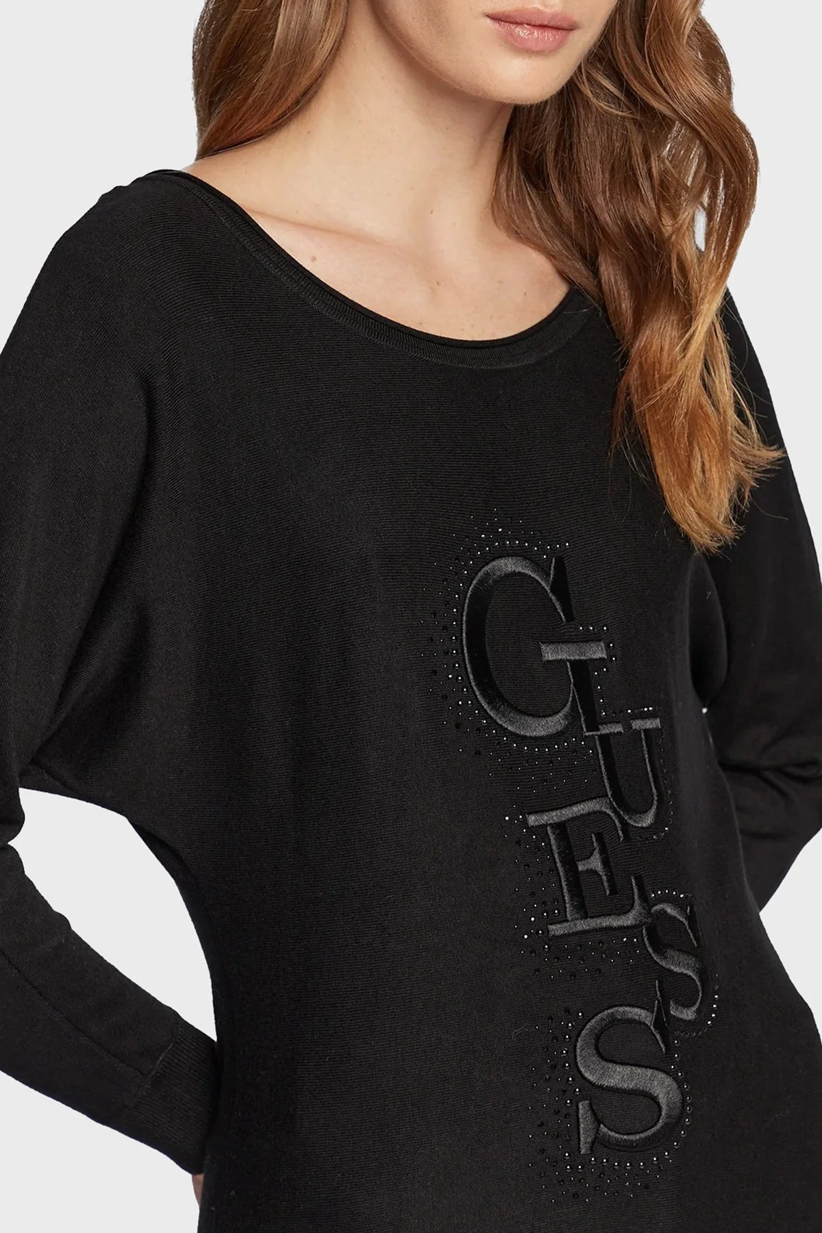 Guess Logolu Relaxed Fit Amelie Bayan Kazak W2BR49Z2NQ2 JBLK SİYAH - 4