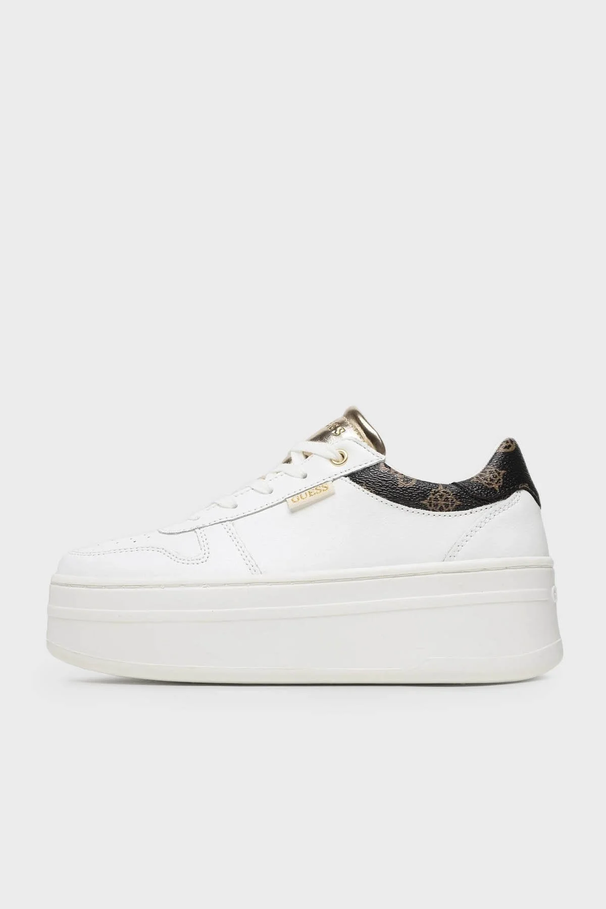 Guess Logolu Sneaker Bayan Ayakkabı FL7LIFLEA12 WHIBR BEYAZ-KAHVE - 2