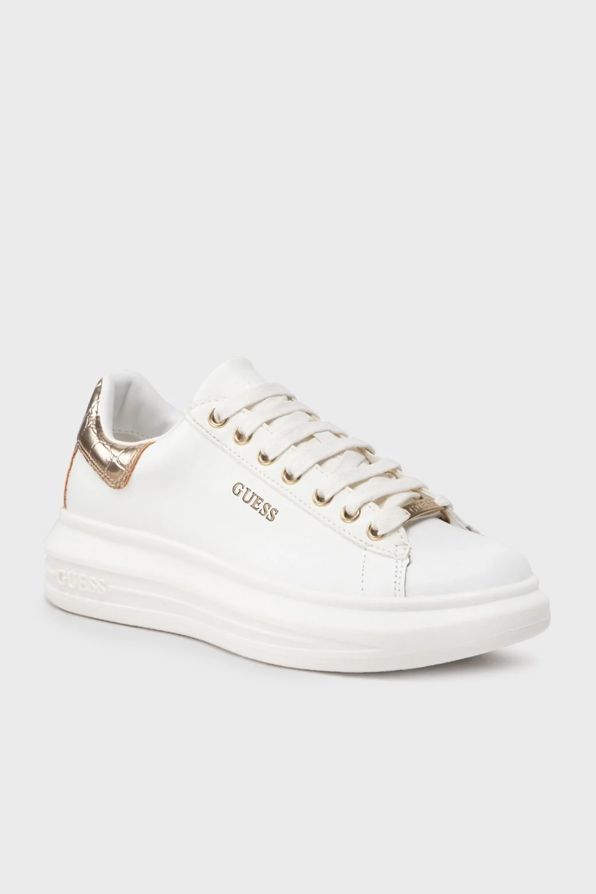 Guess Logolu Sneaker Vibo Bayan Ayakkabı FL7RNO ELE12 WHIGO BEYAZ - 2